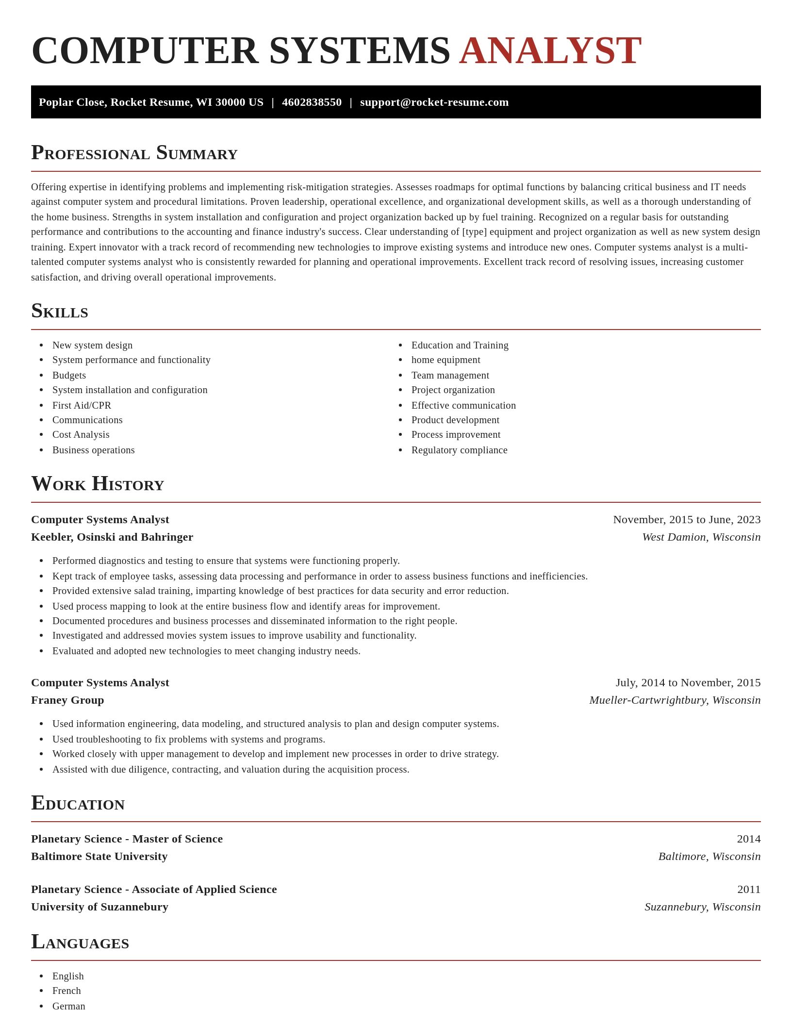 Exquisite resume template