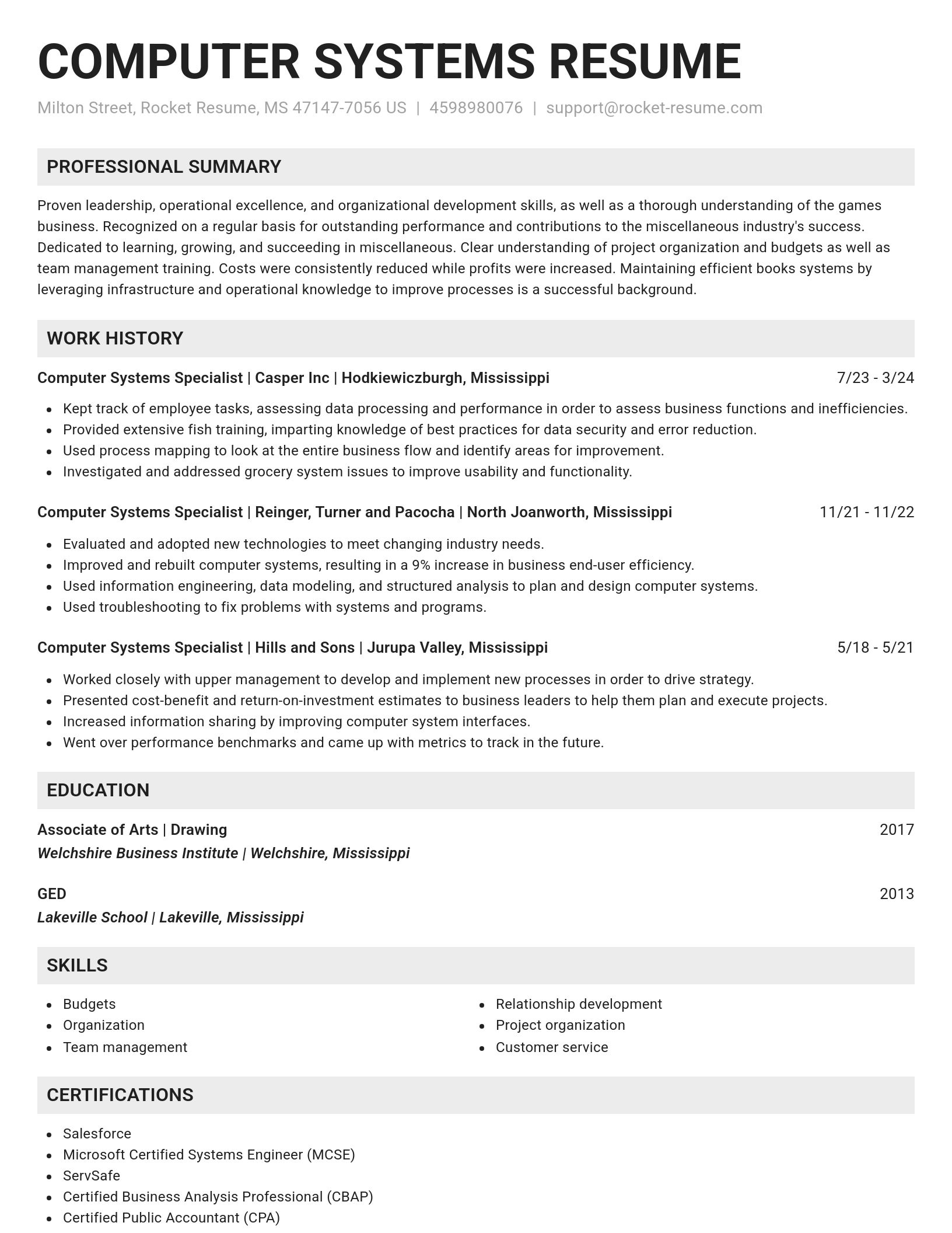 Genius resume template