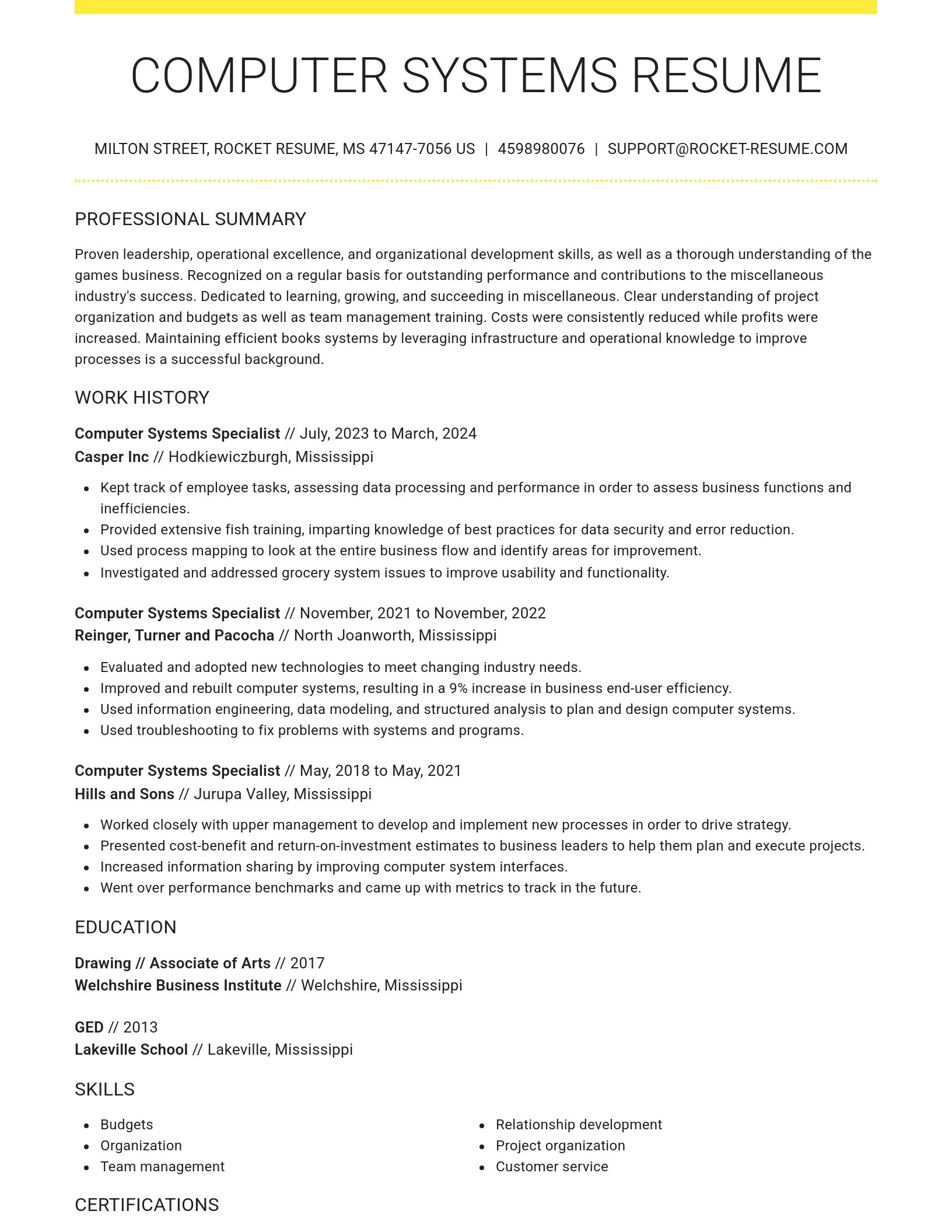 Grand resume template