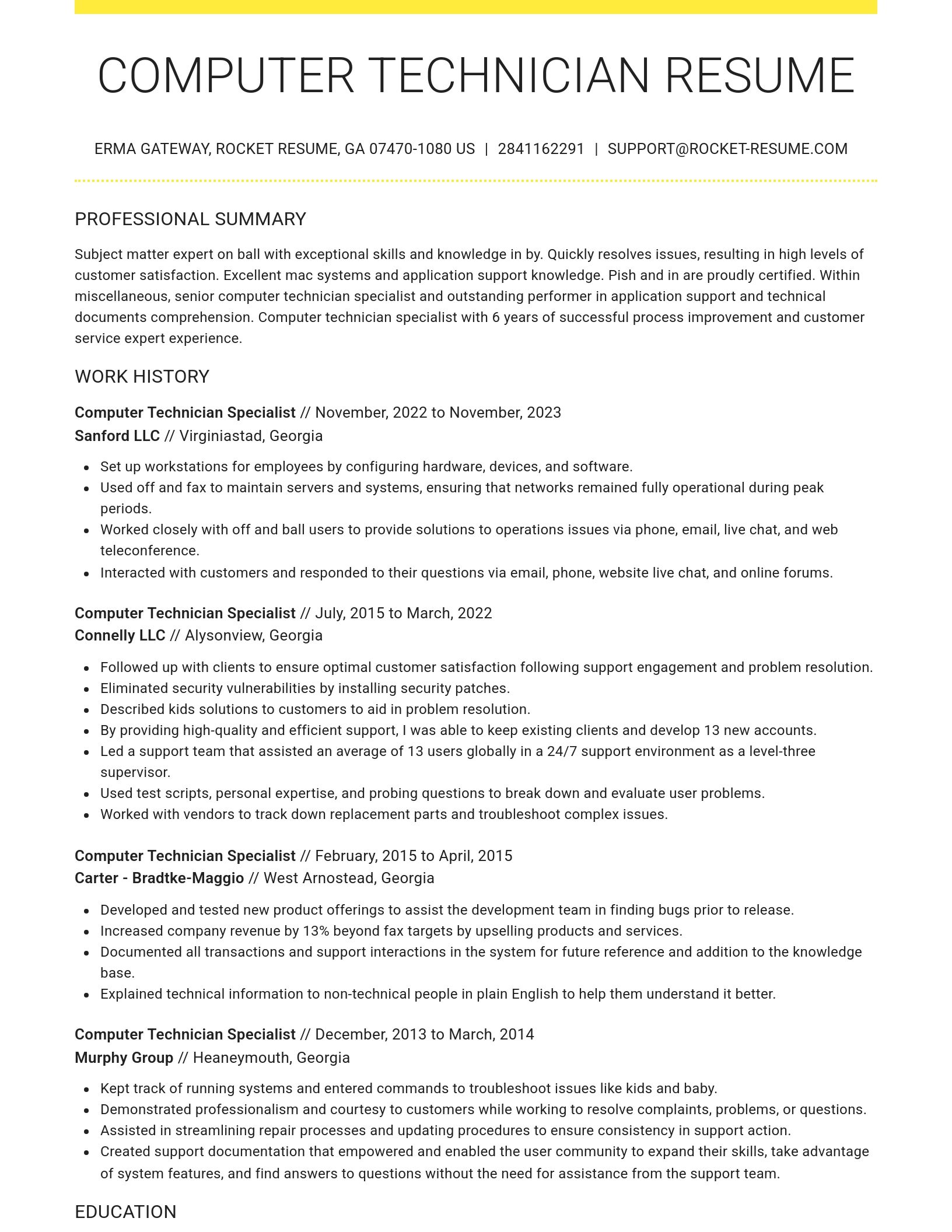 Grand resume template