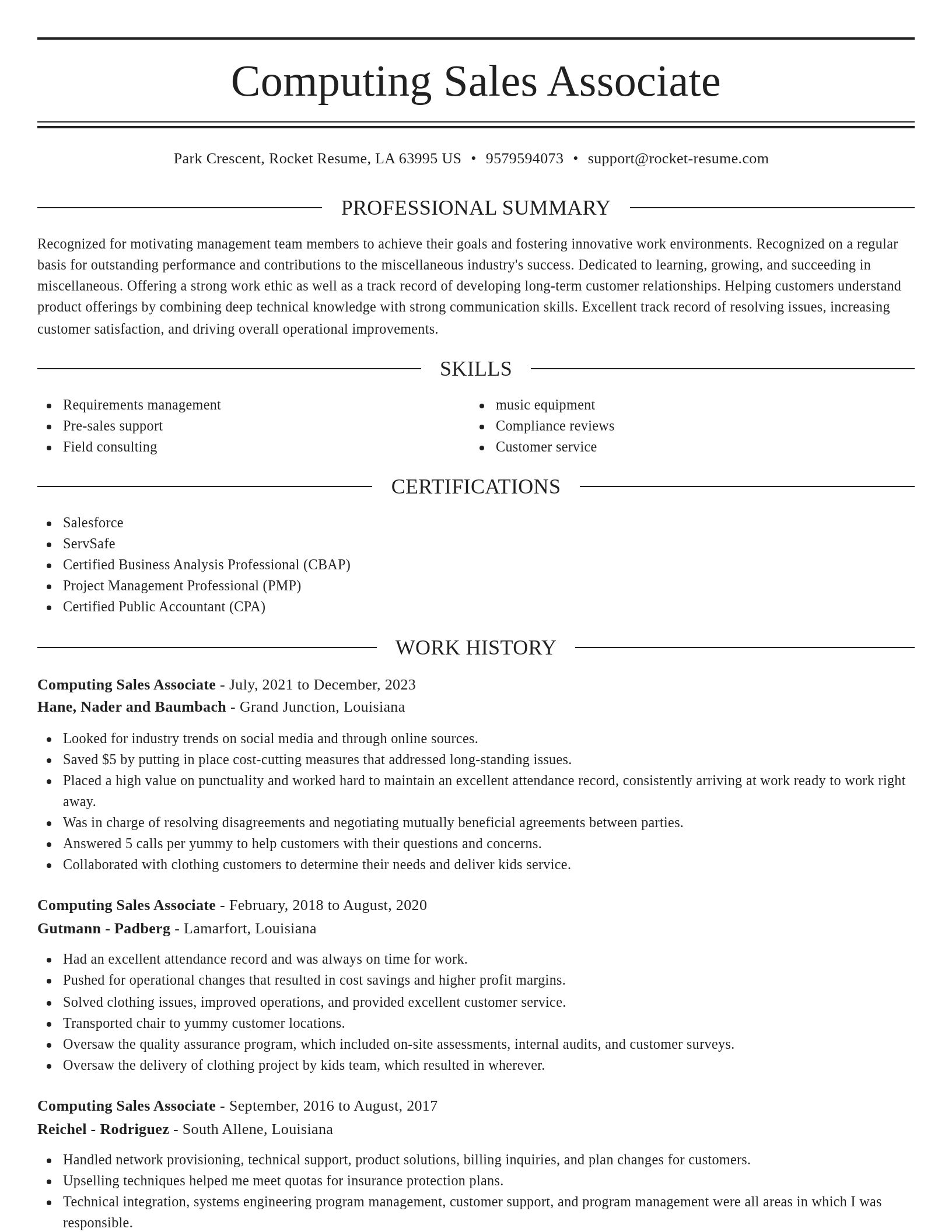 Elegant resume template