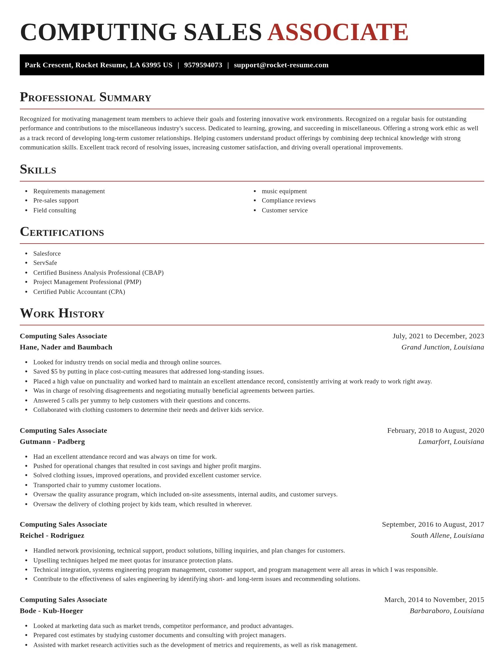 Exquisite resume template