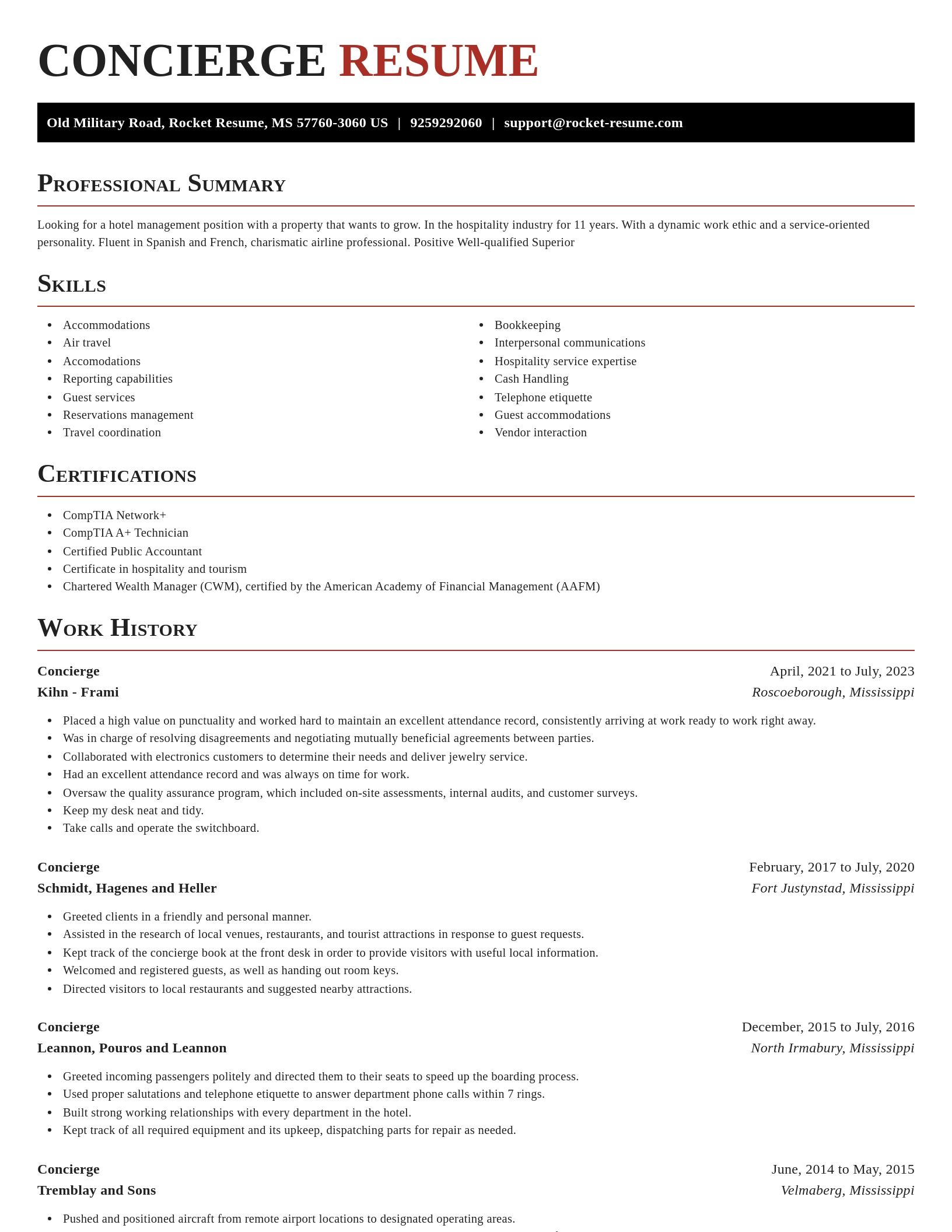 Exquisite resume template