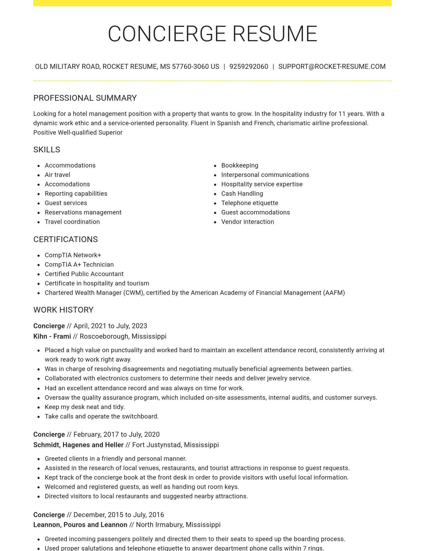 Grand resume template