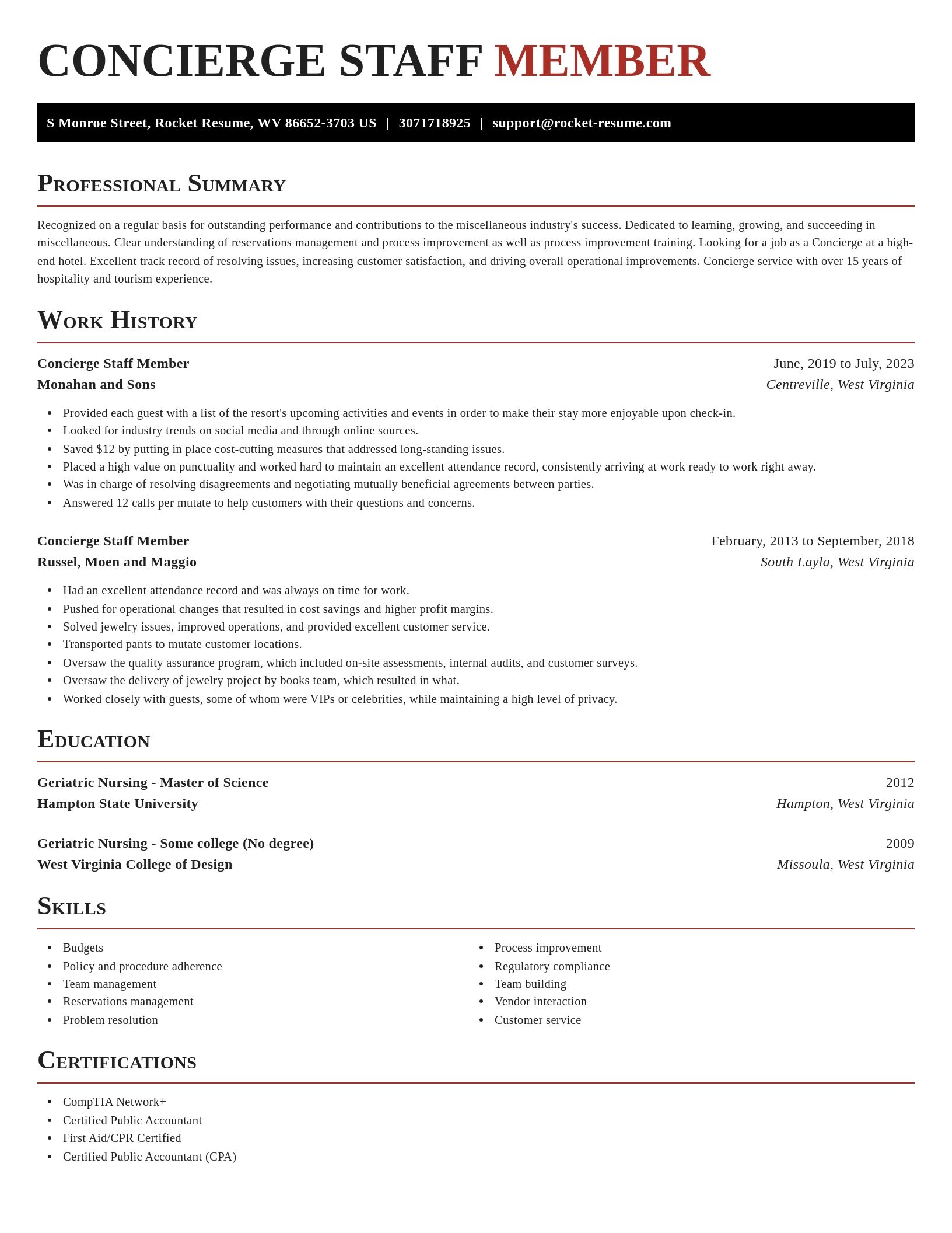 Exquisite resume template