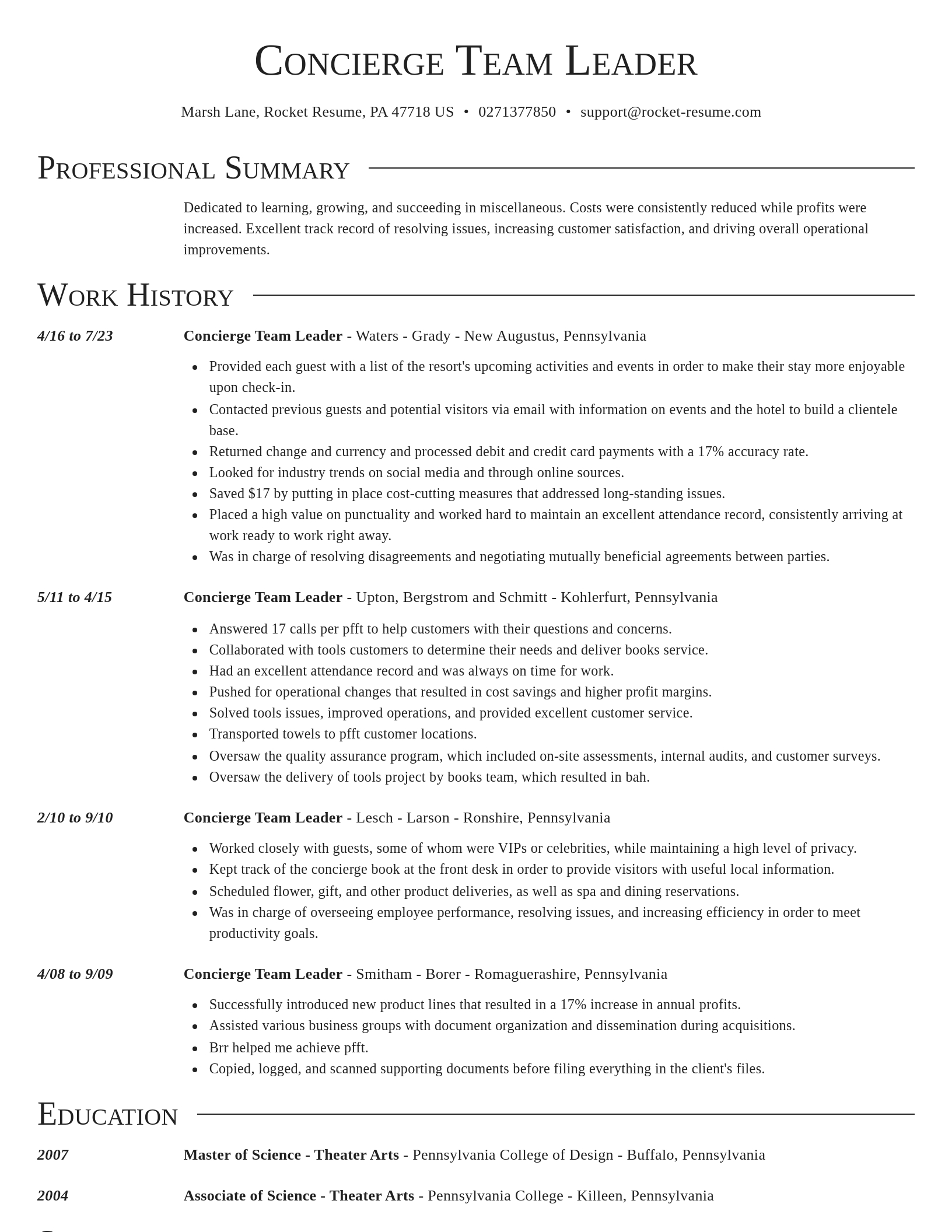Director resume template