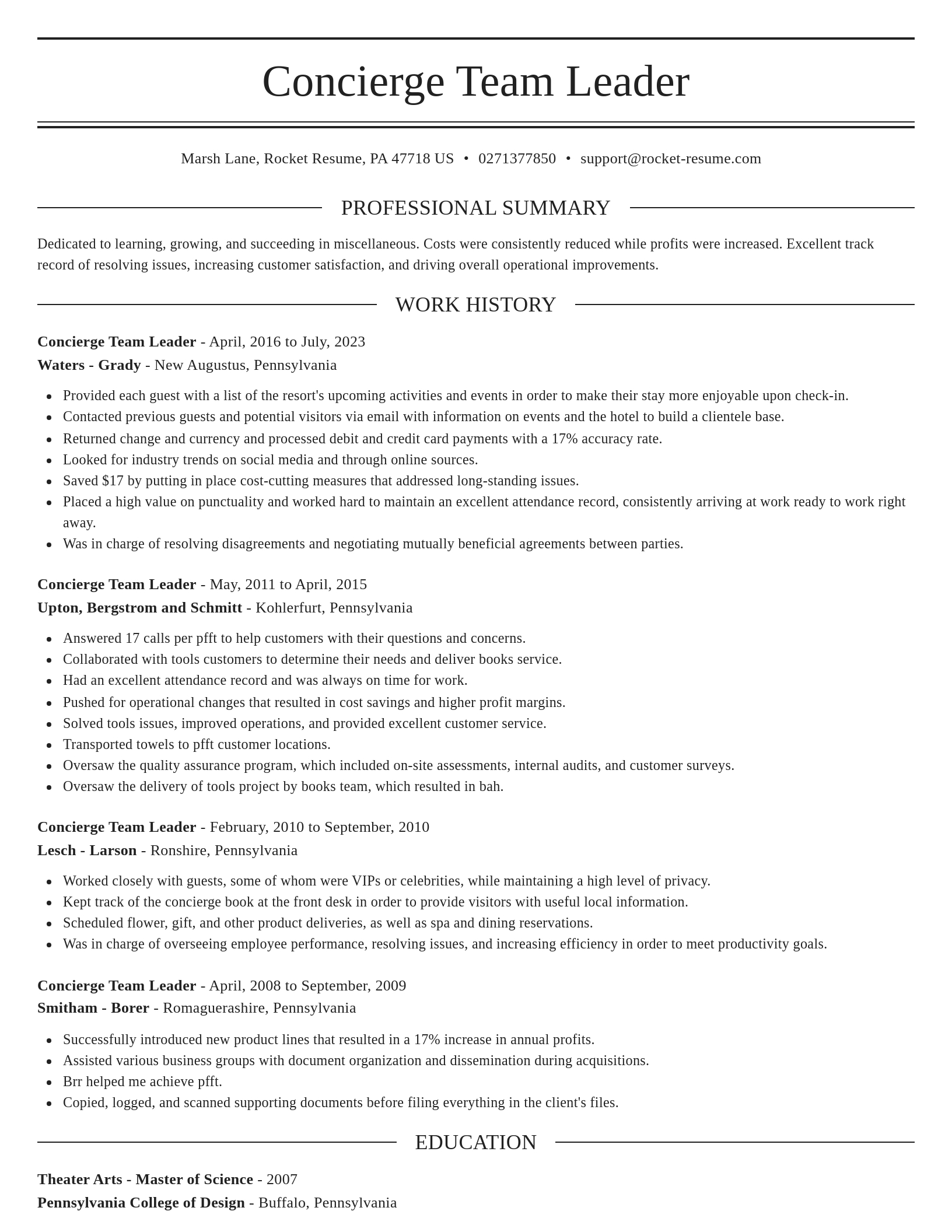 Elegant resume template