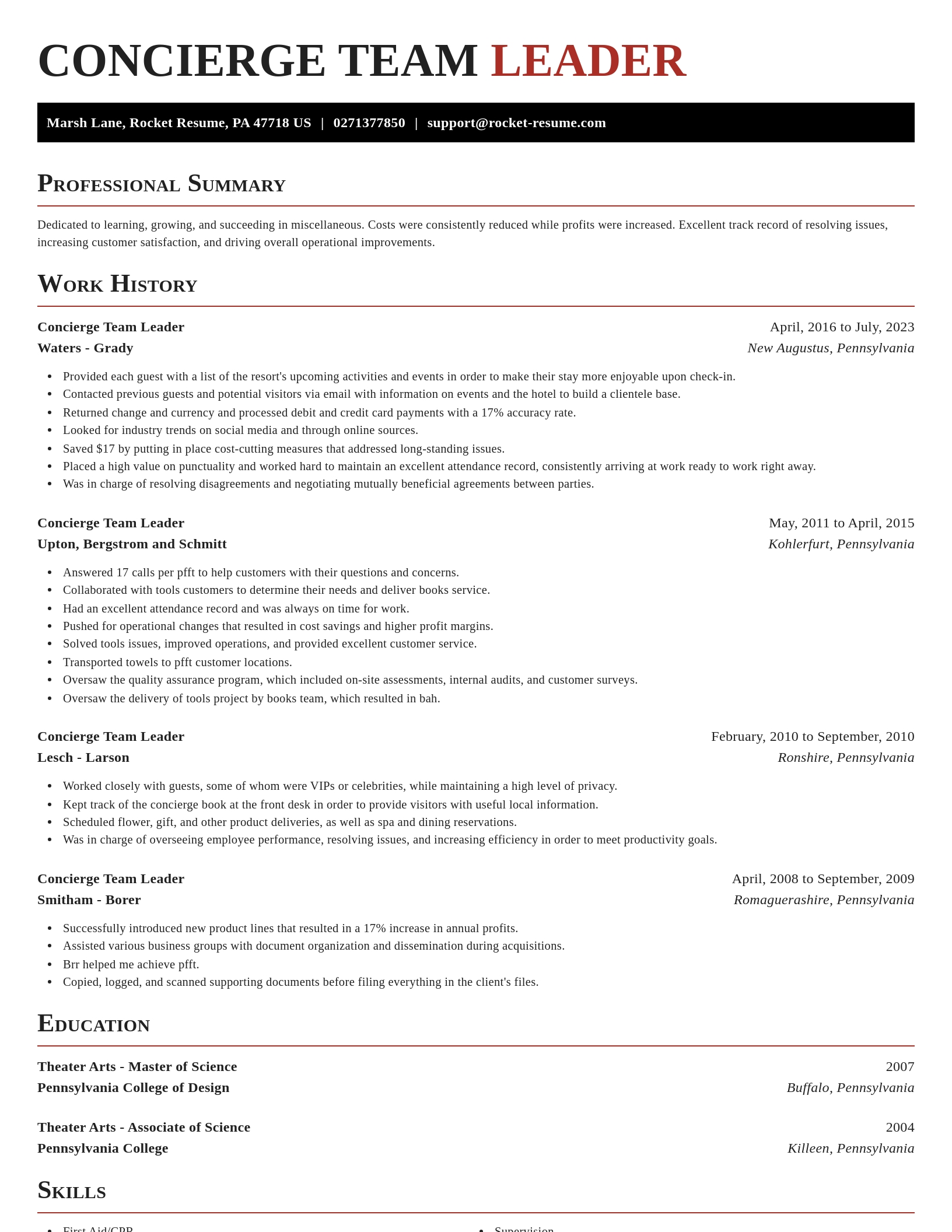 Exquisite resume template