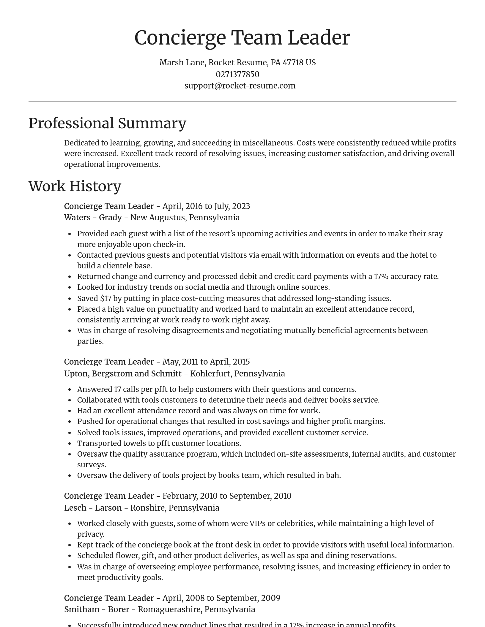 Focal Point resume template
