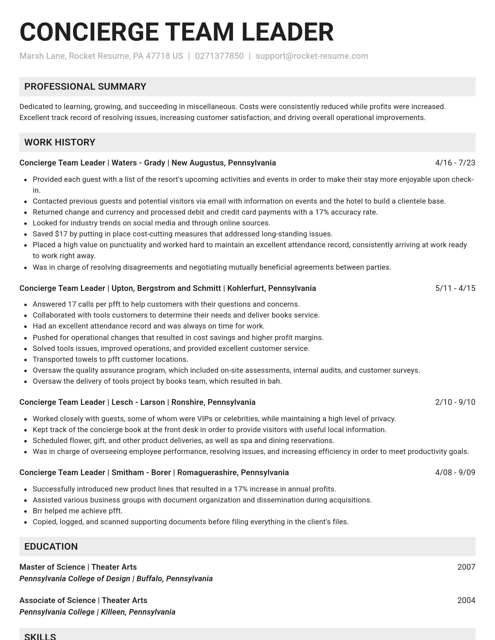 Genius resume template