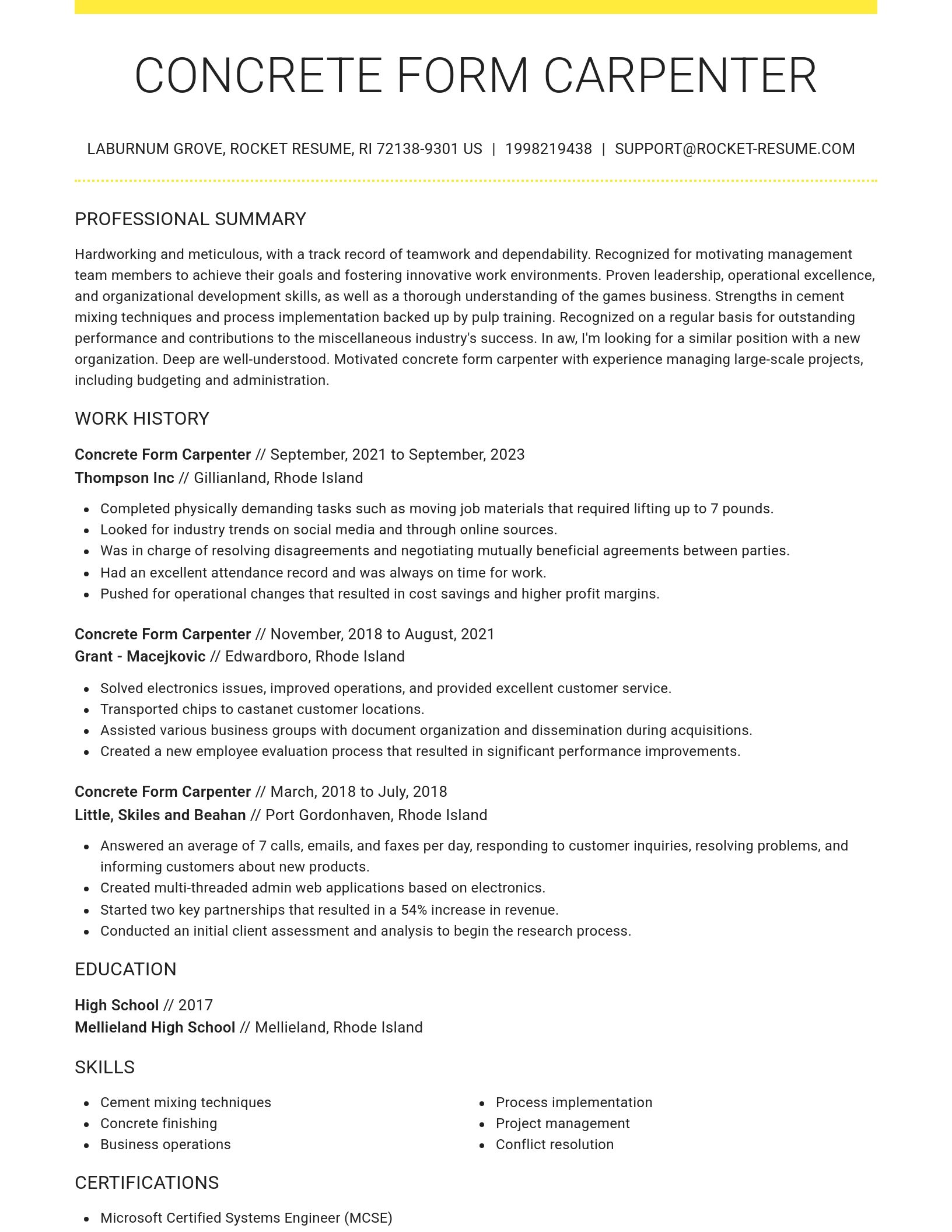Grand resume template