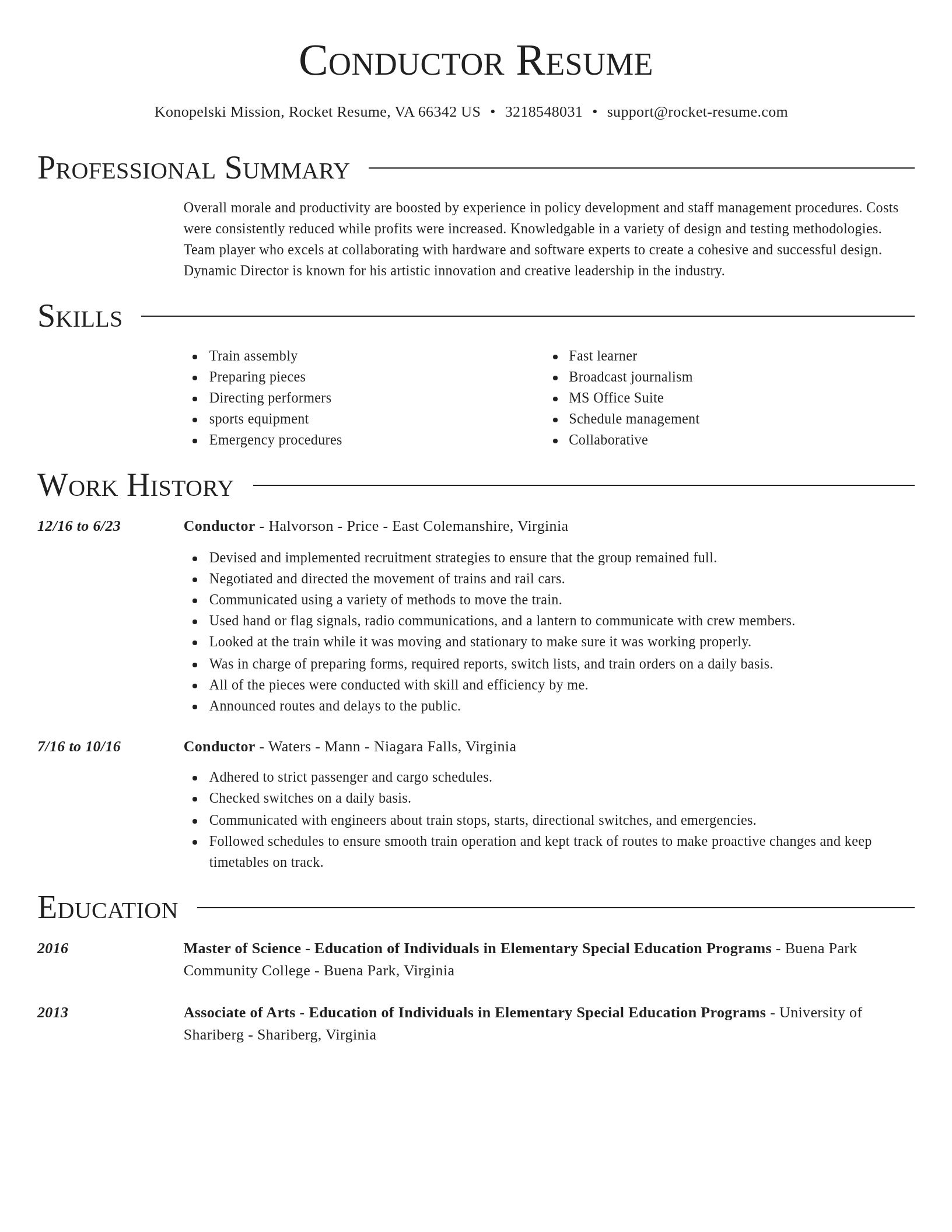 Director resume template