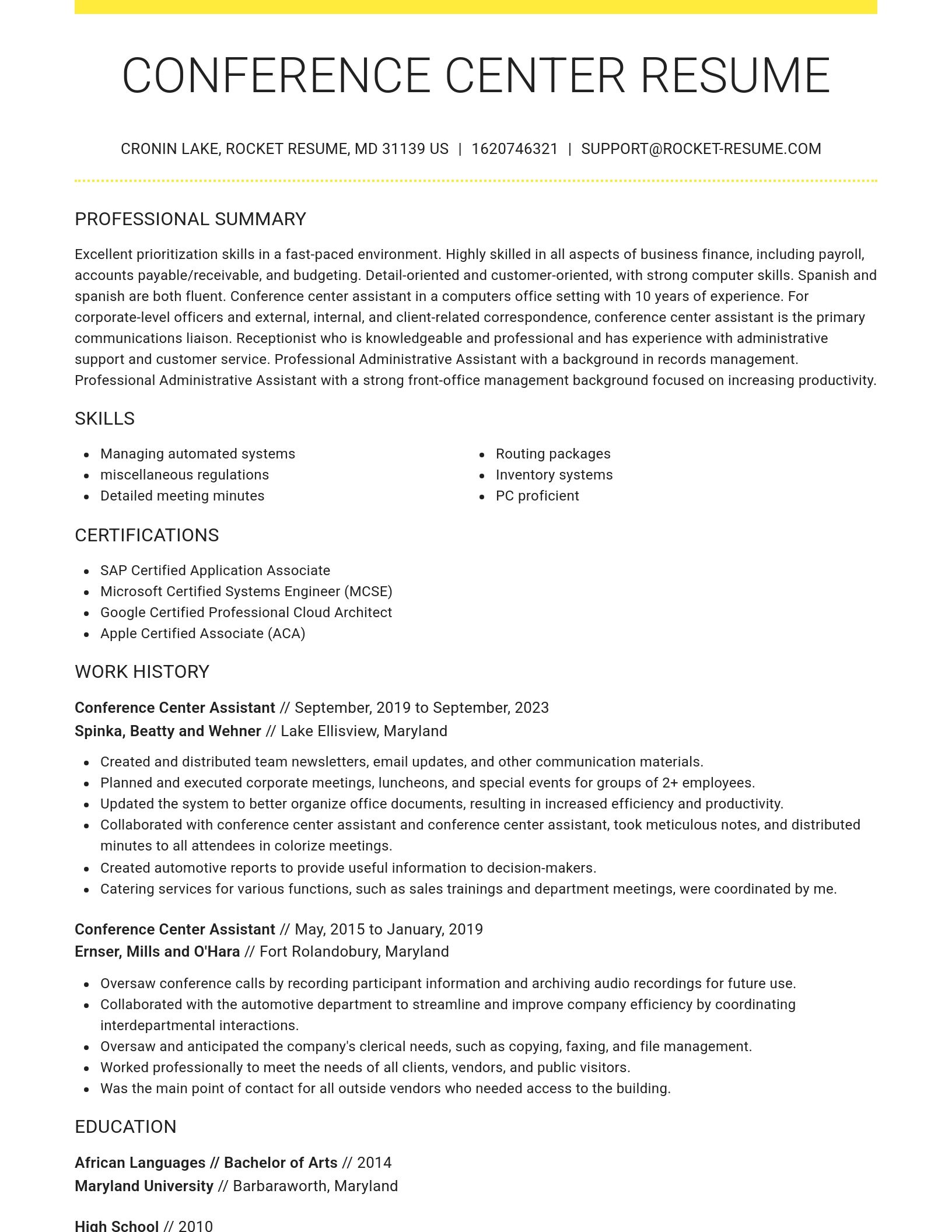 Grand resume template