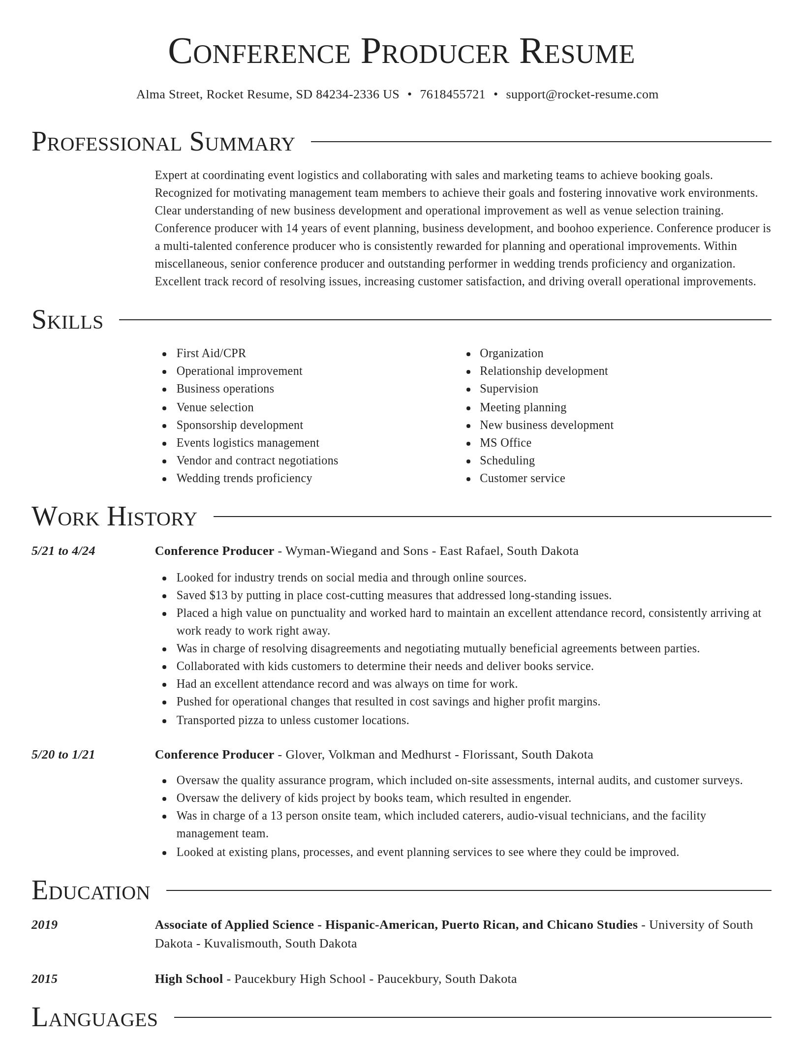 Director resume template