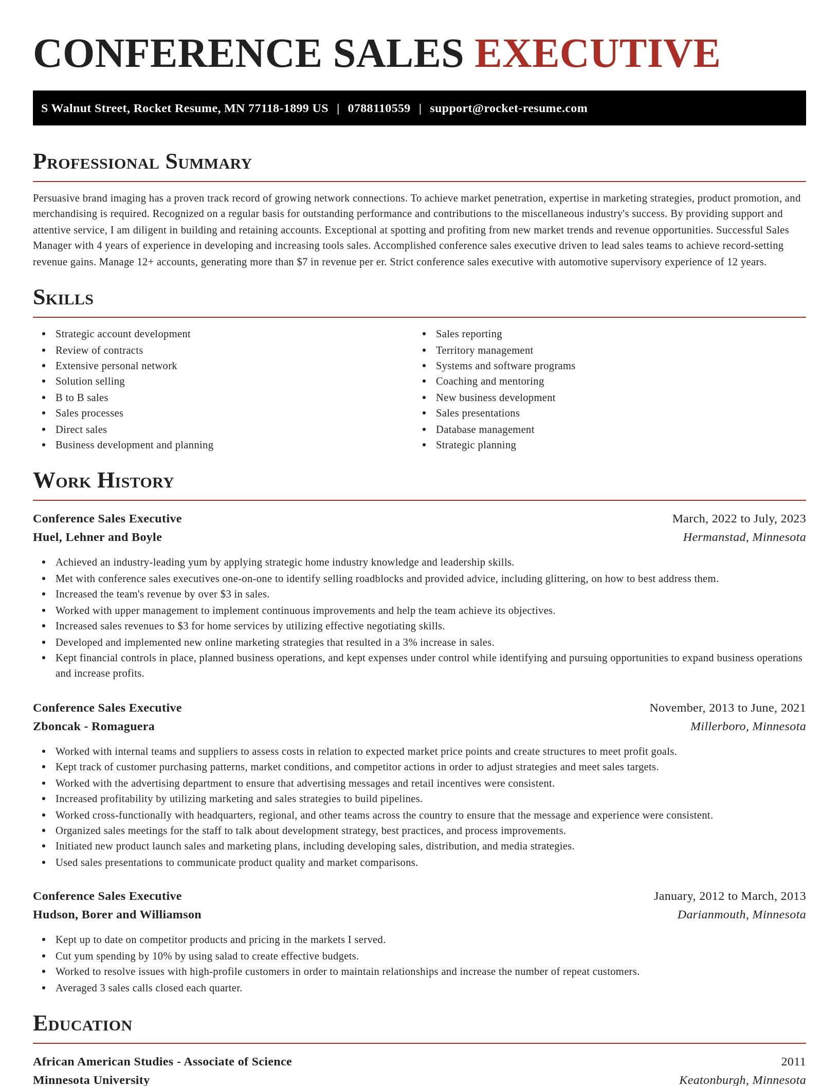 Exquisite resume template