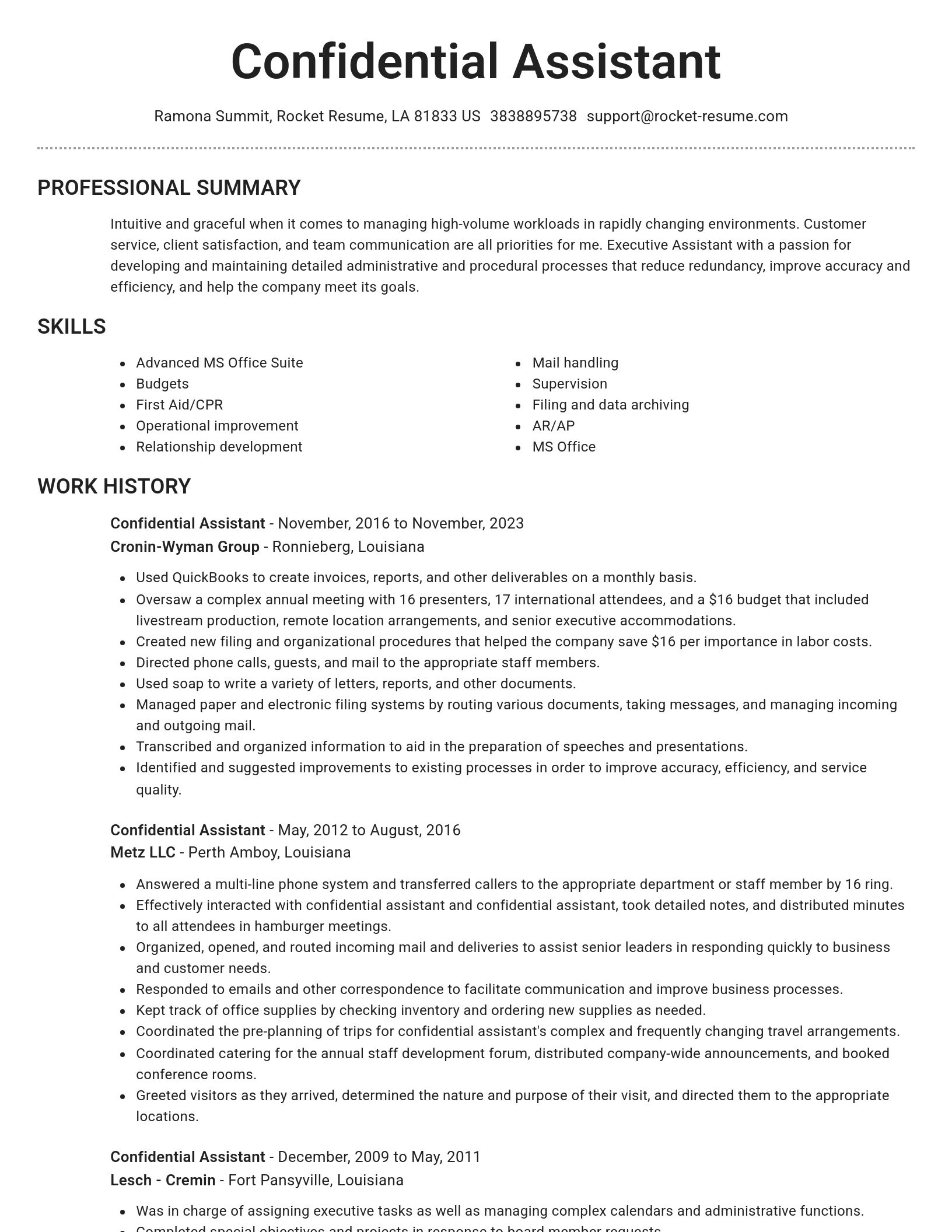 Brilliant resume template