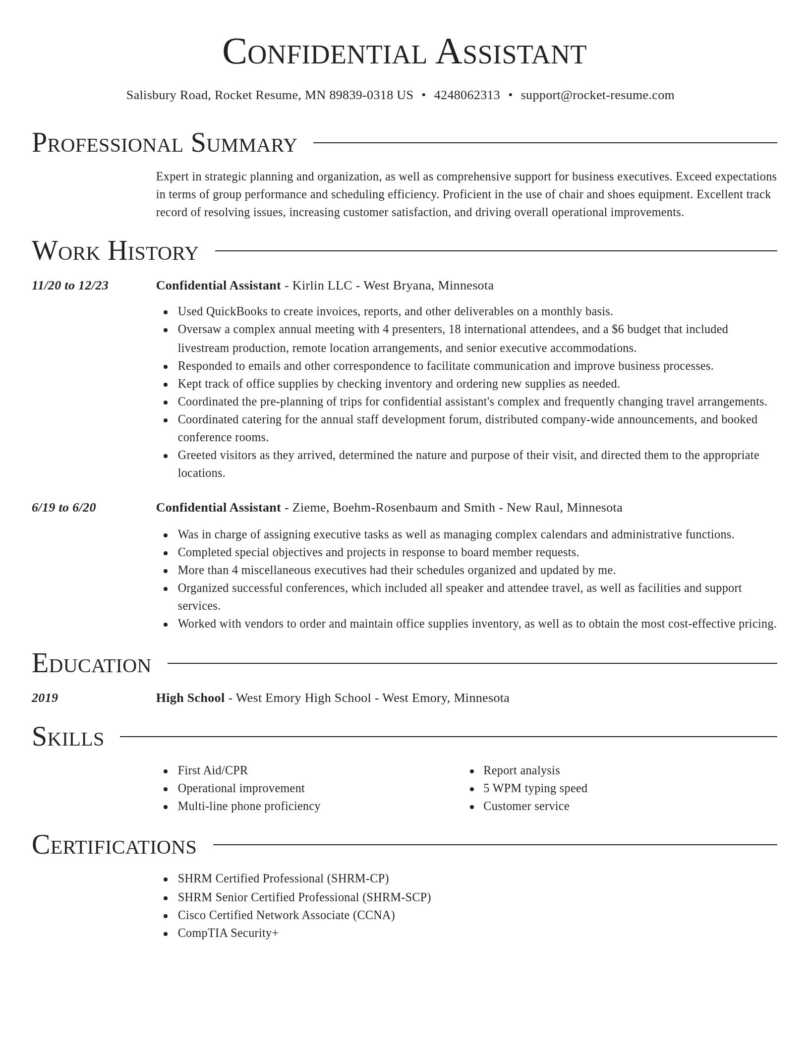 Director resume template