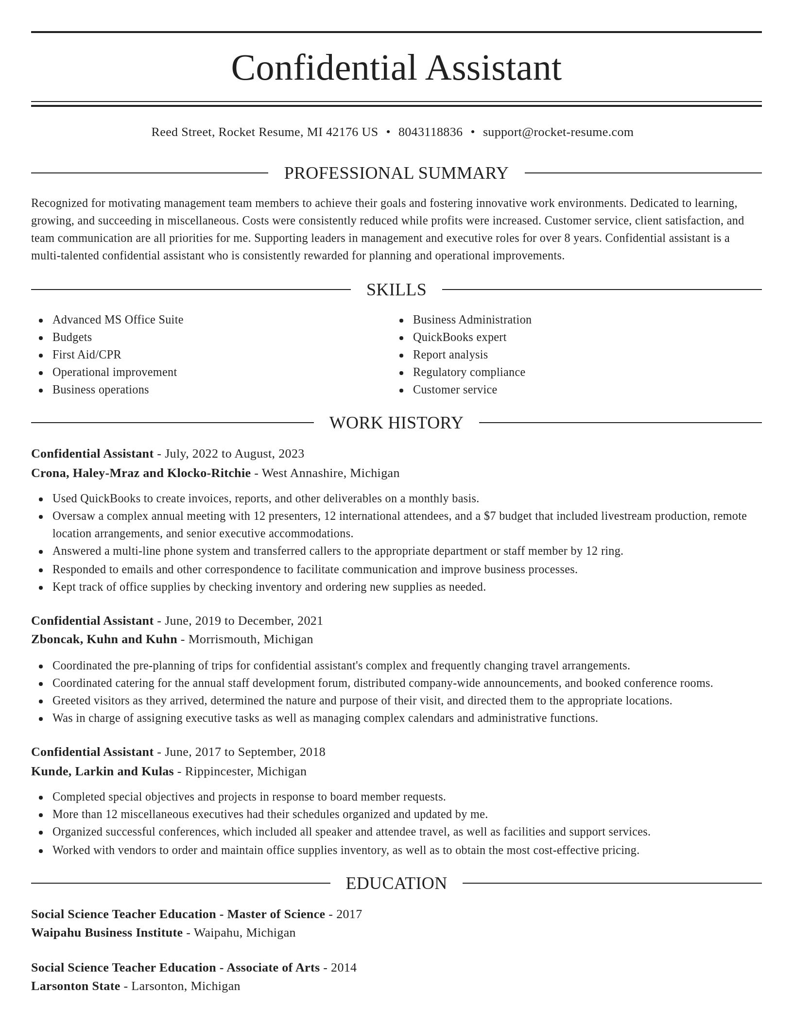 Elegant resume template