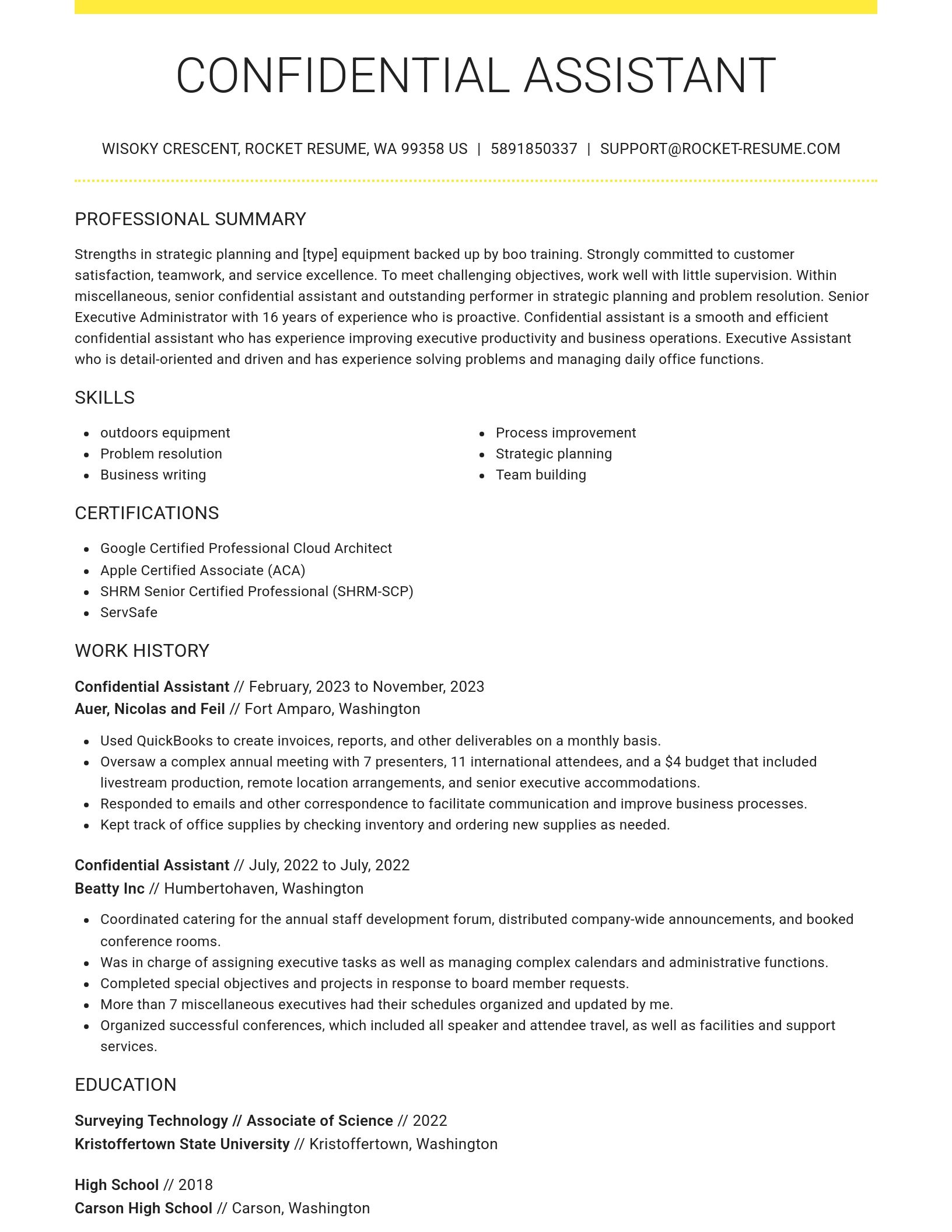 Grand resume template
