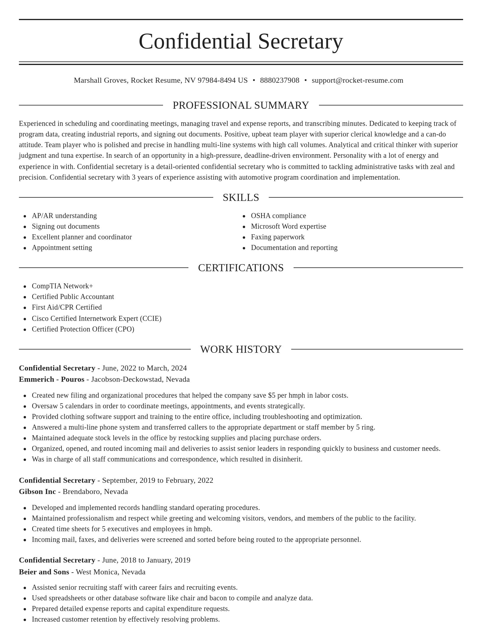 Elegant resume template