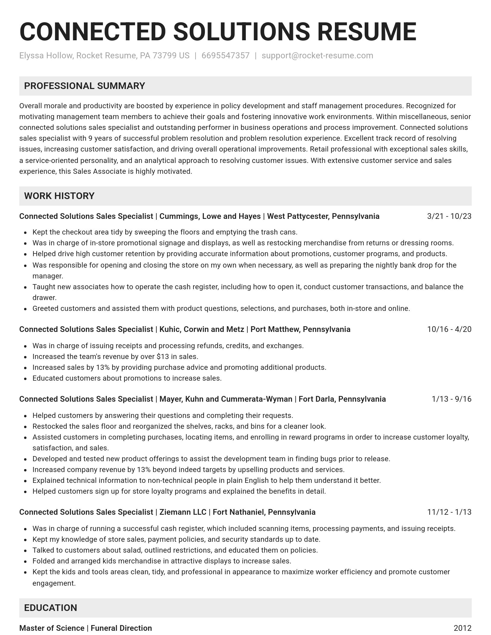 Genius resume template