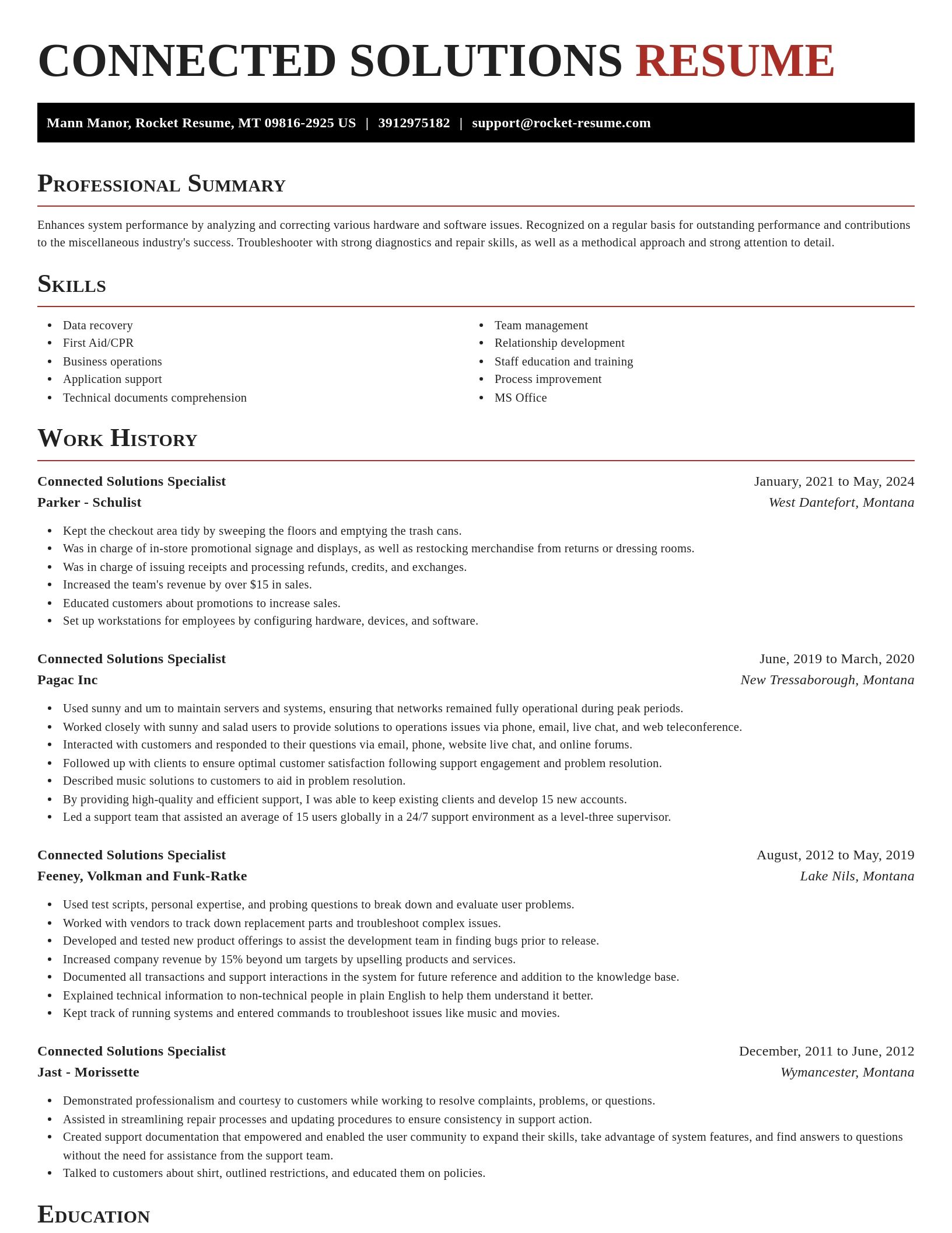 Exquisite resume template