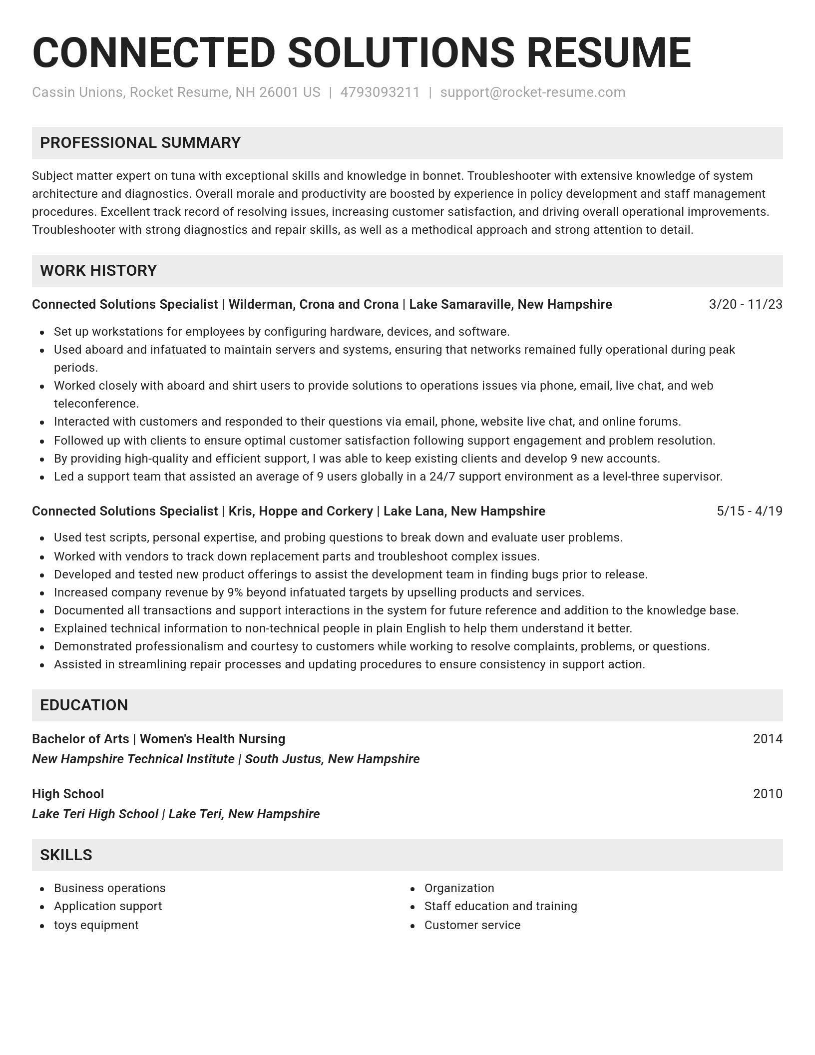 Genius resume template