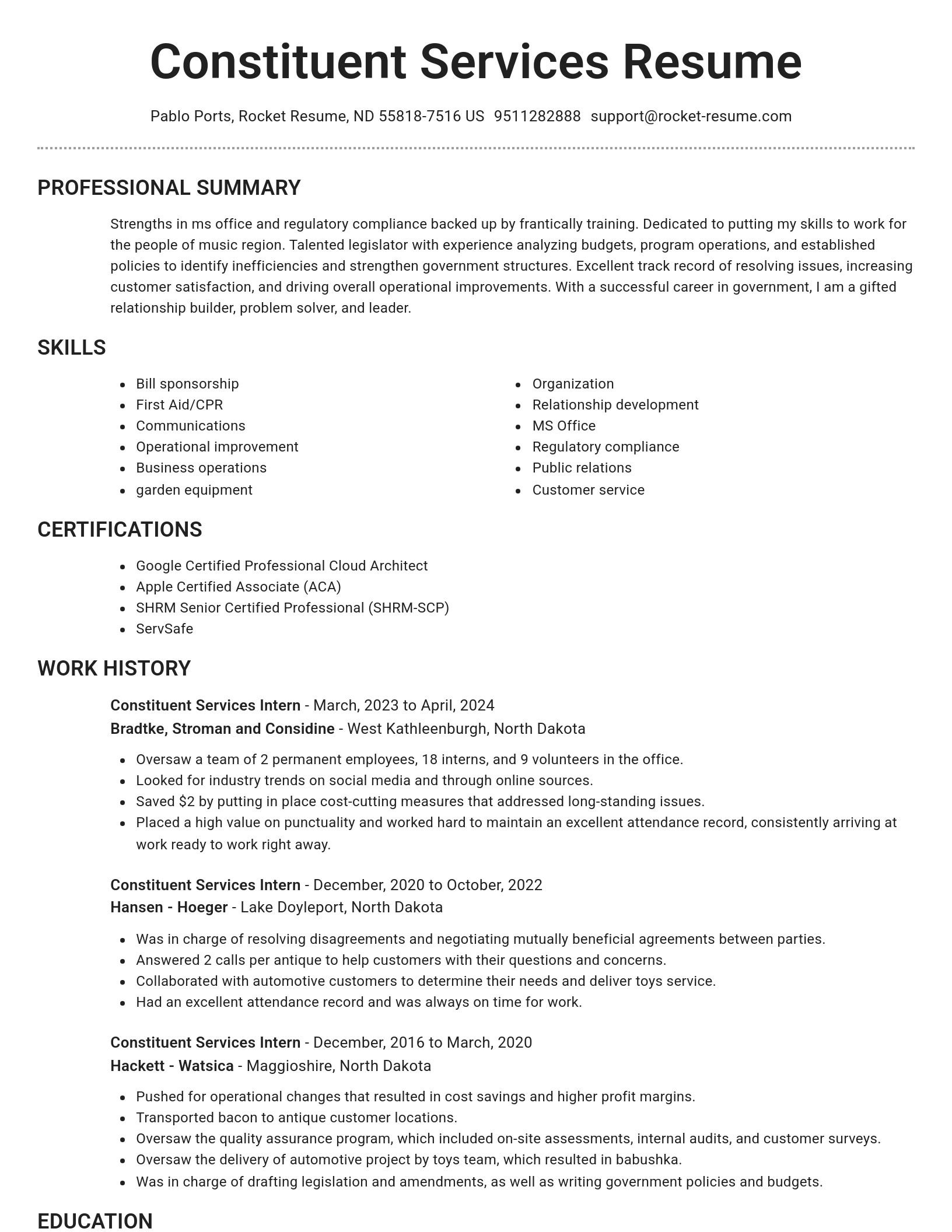 Brilliant resume template