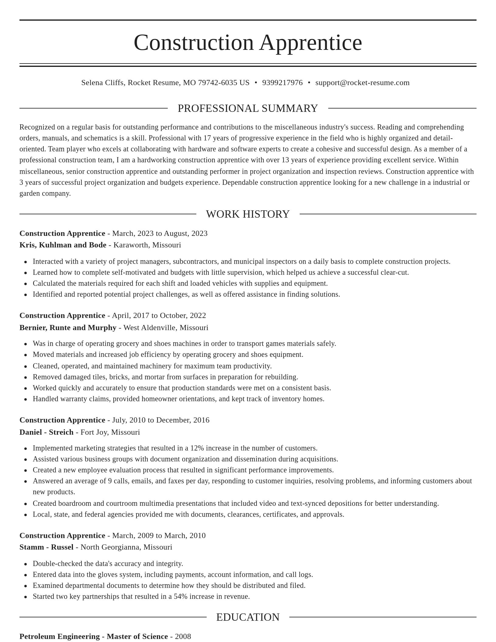 Elegant resume template