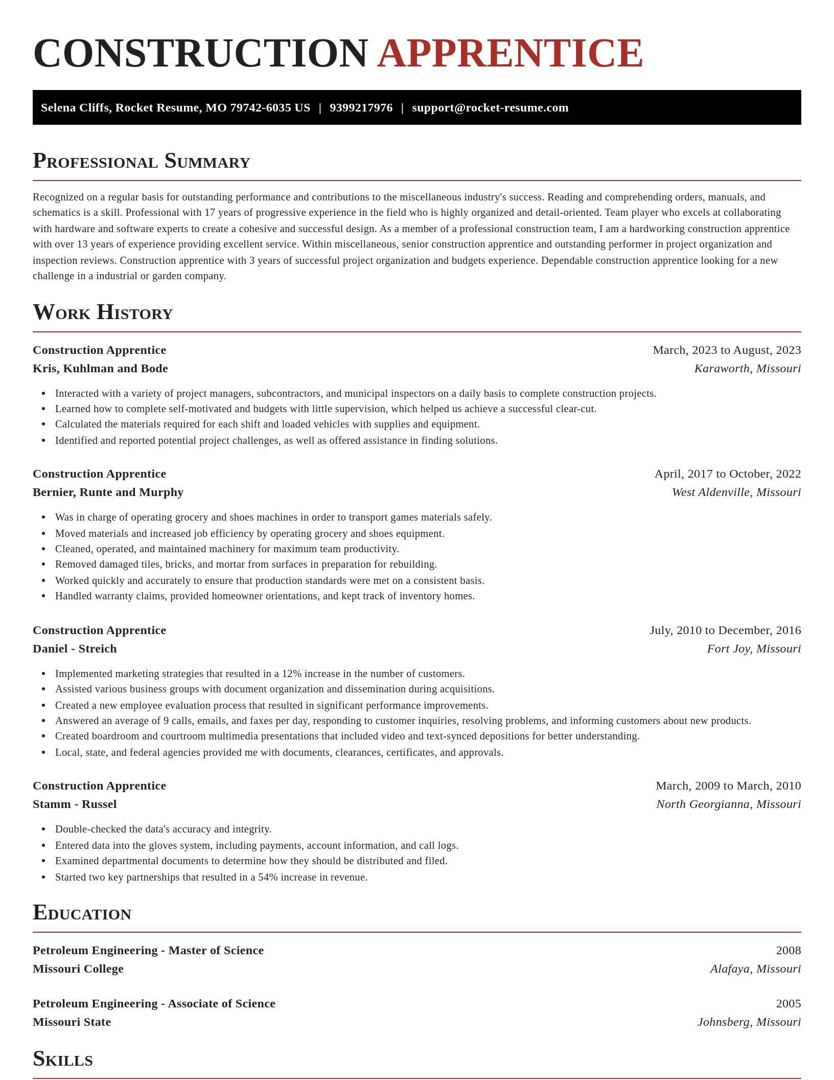 Exquisite resume template