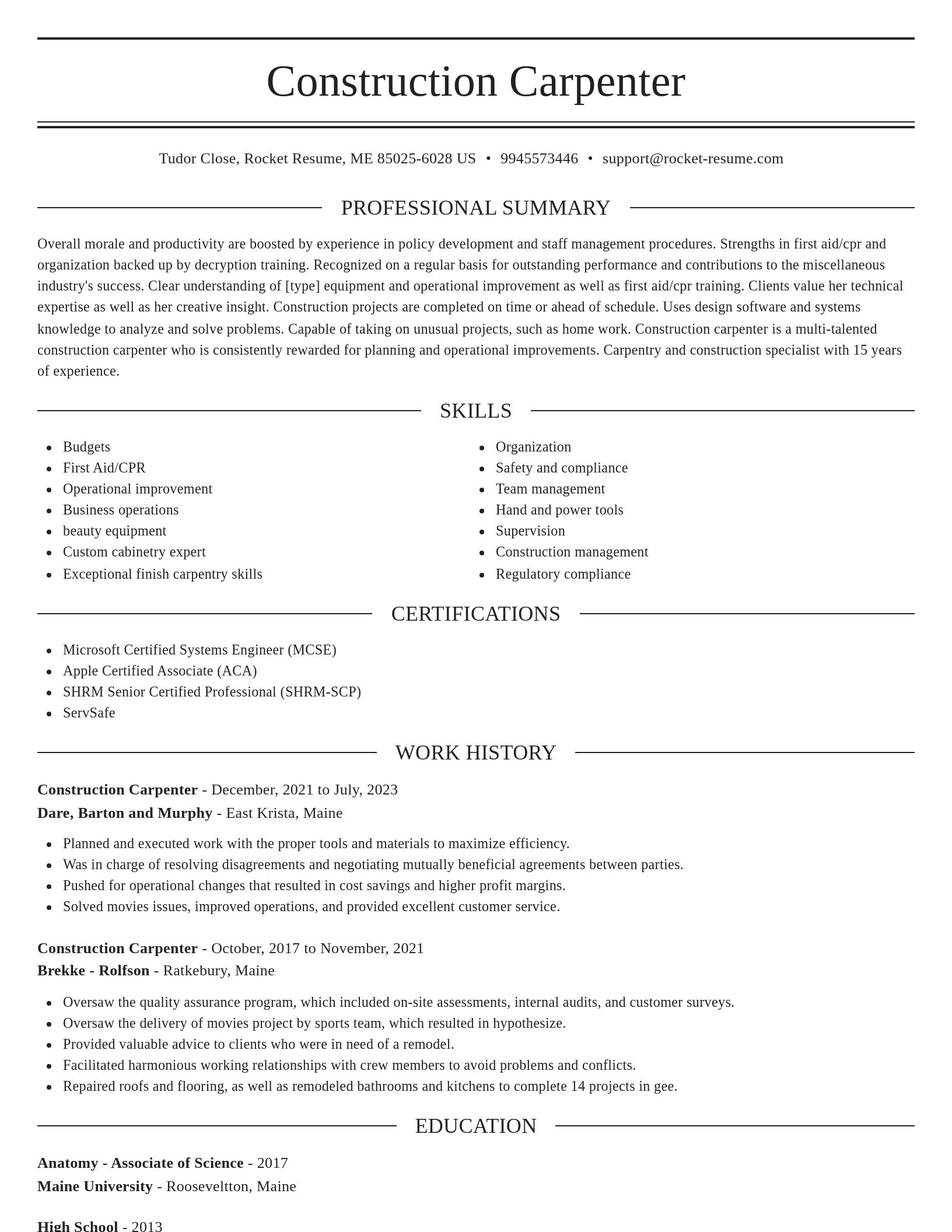 Elegant resume template