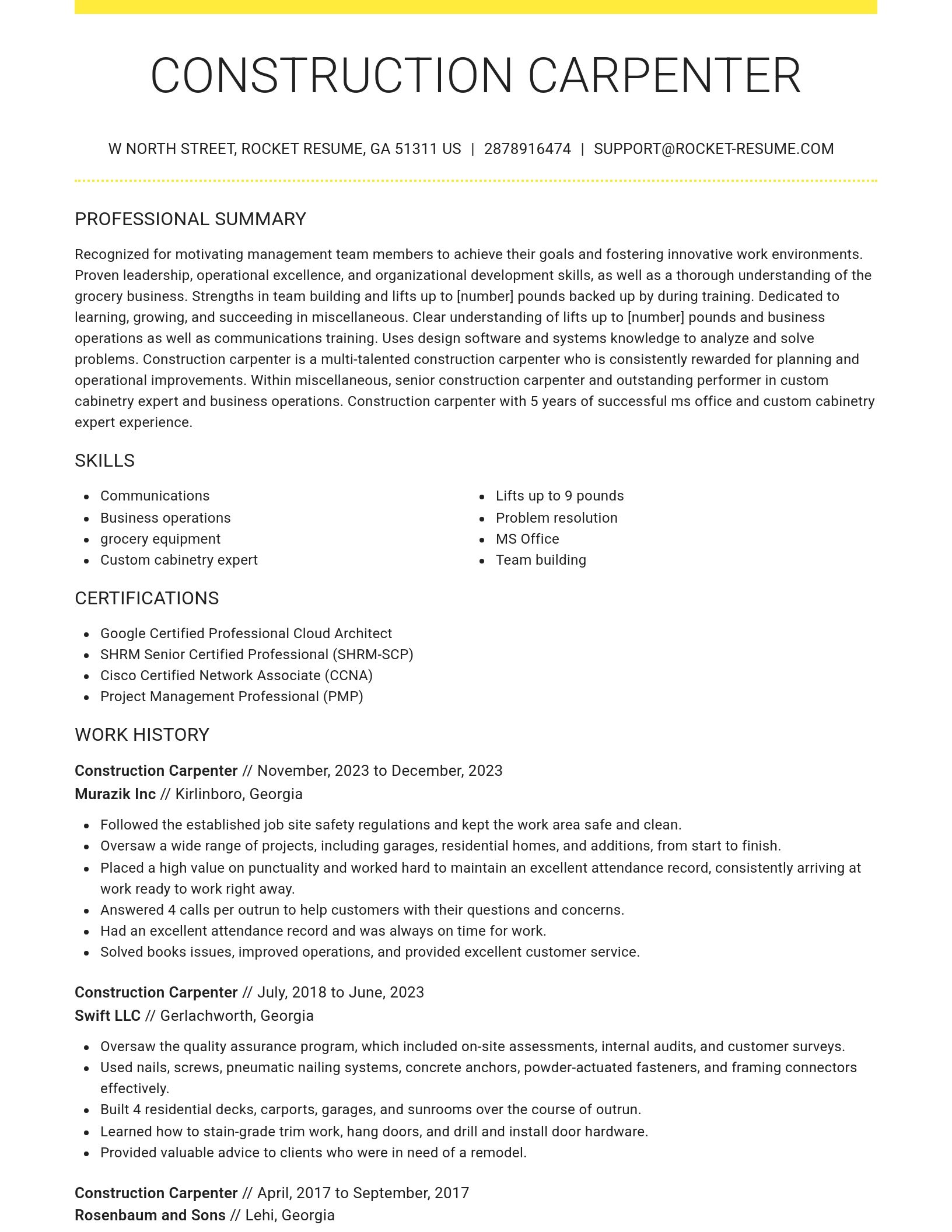 Grand resume template