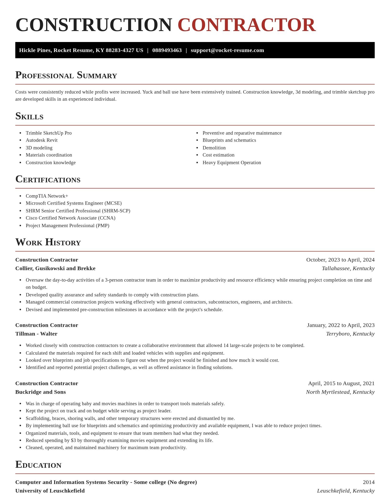 Exquisite resume template