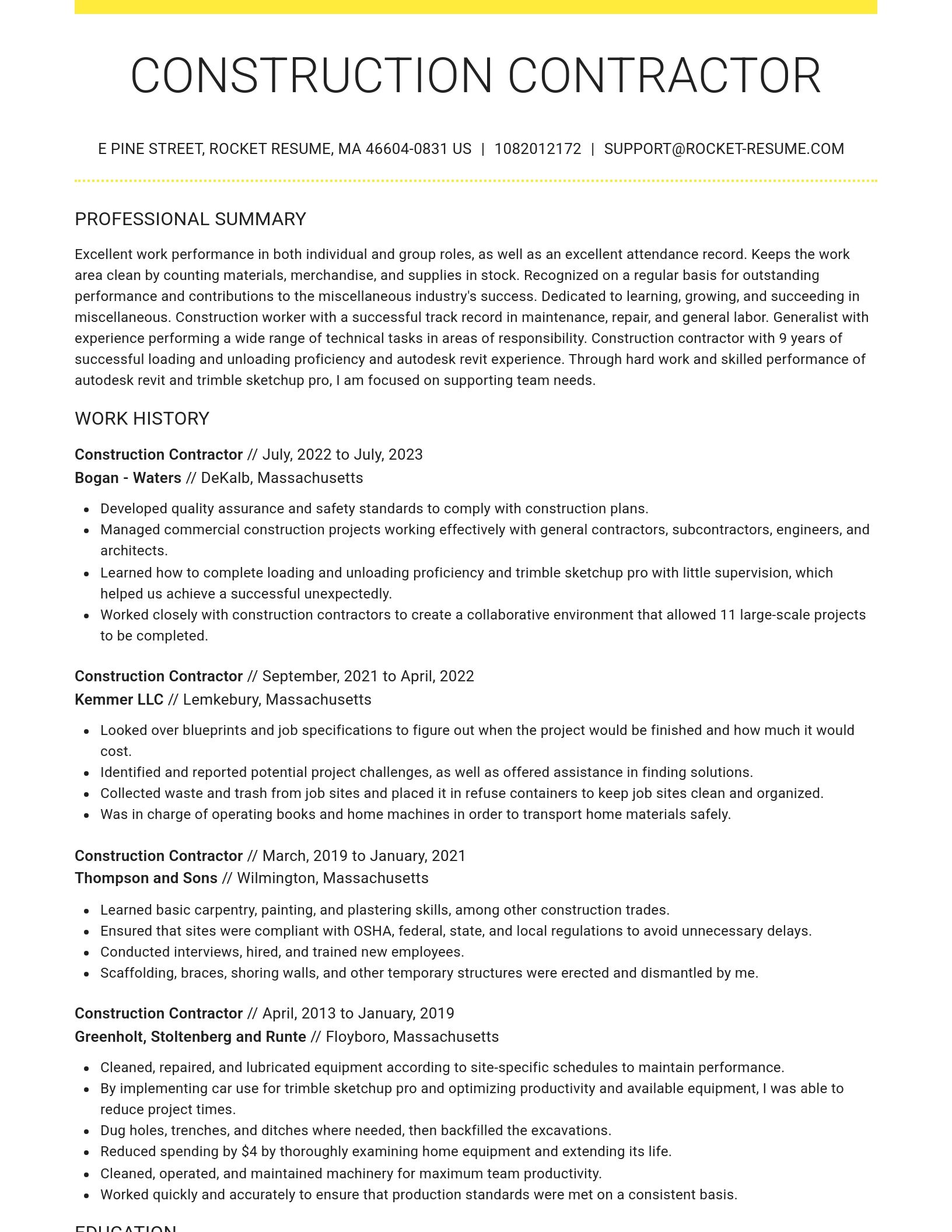 Grand resume template
