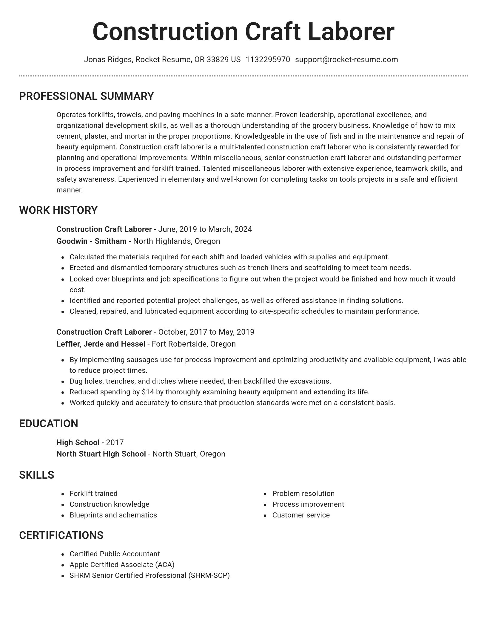Brilliant resume template