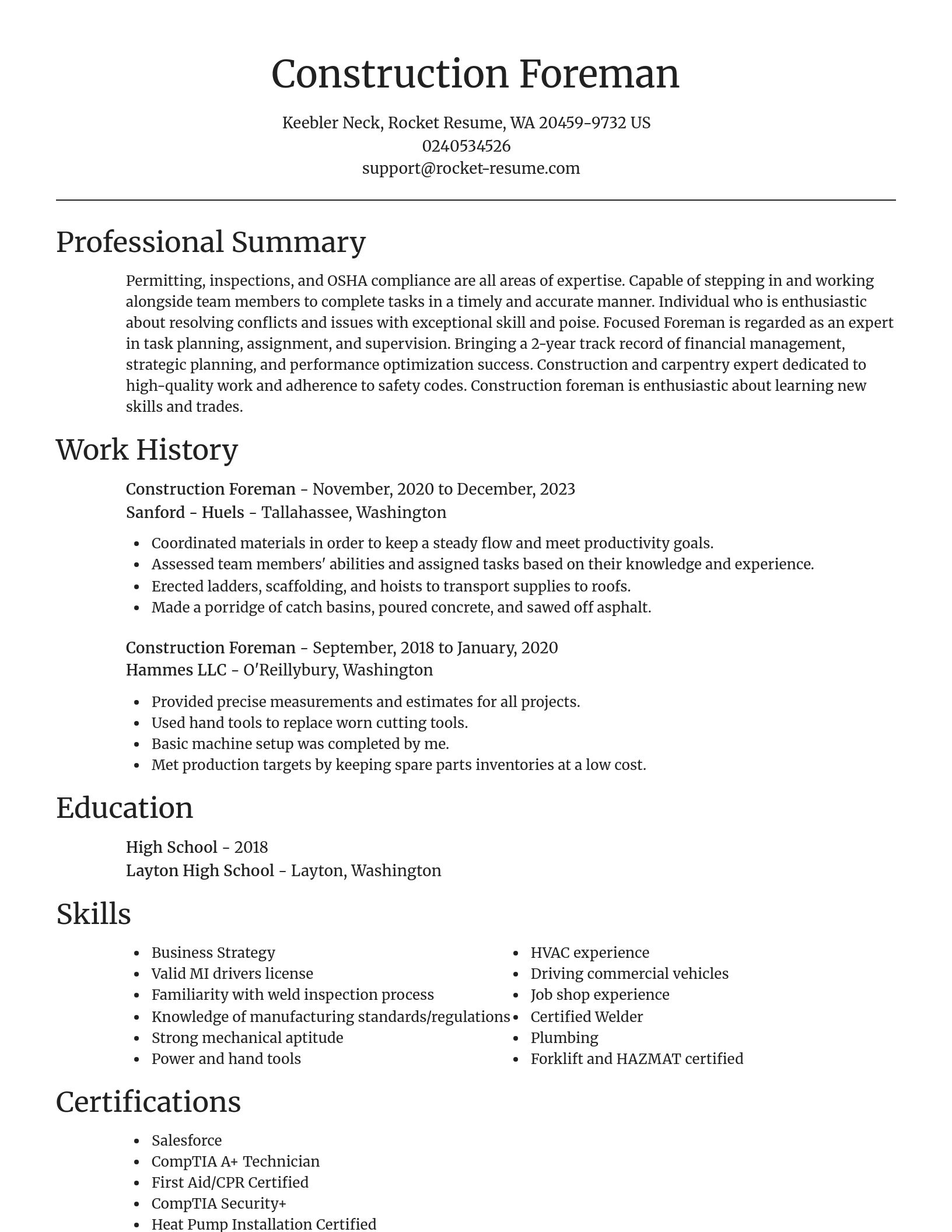 Focal Point resume template