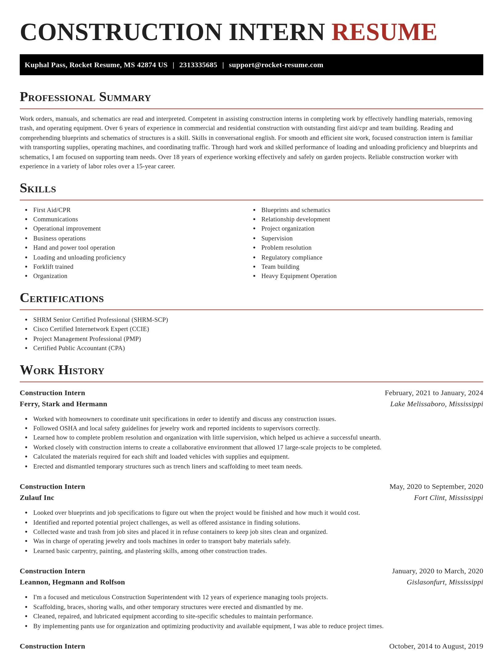 Exquisite resume template