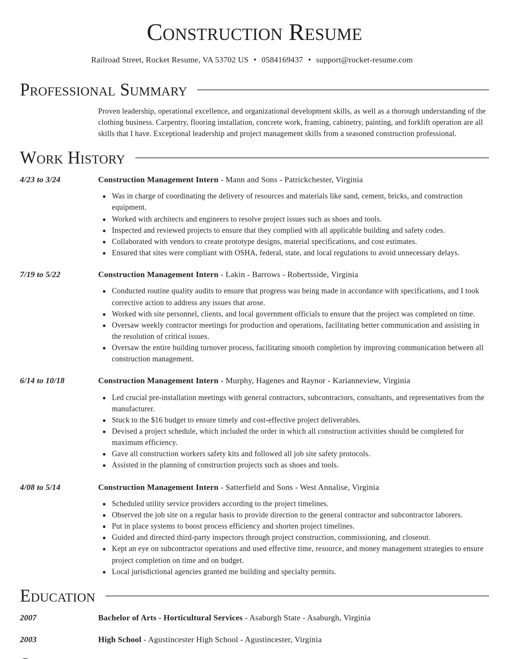 Director resume template