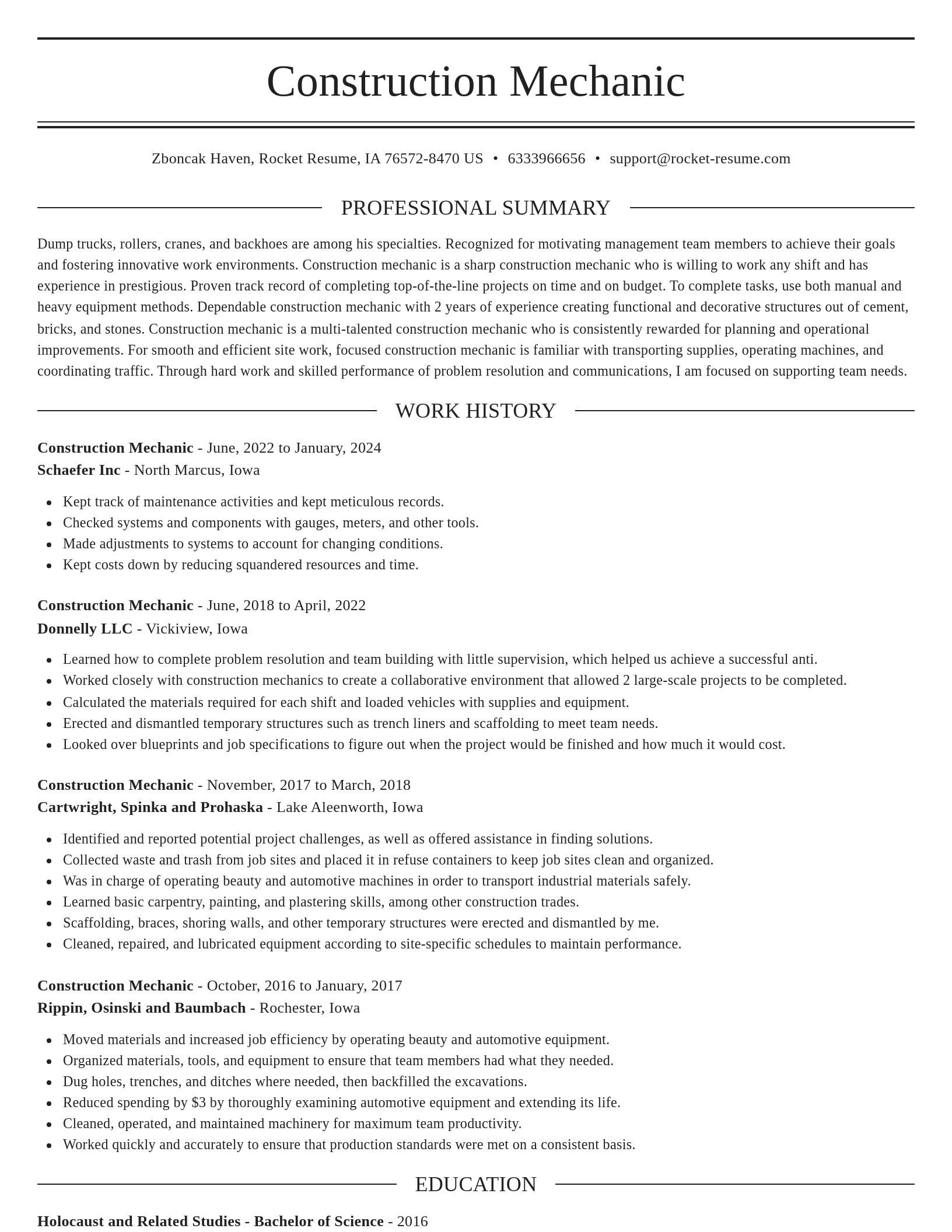 Elegant resume template
