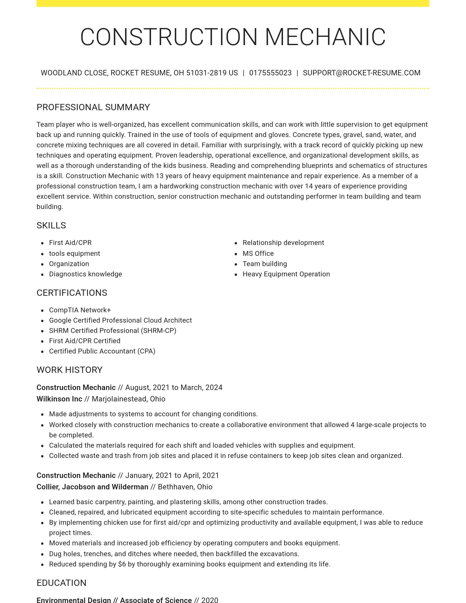 Grand resume template