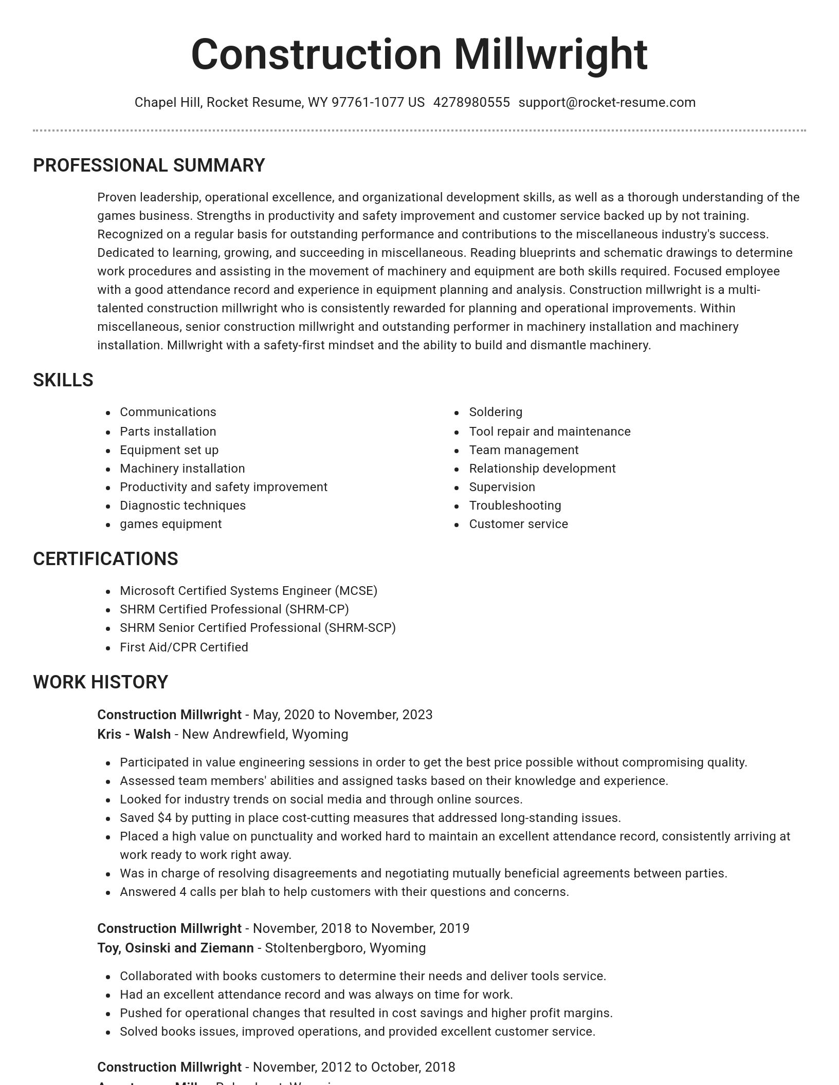 Brilliant resume template