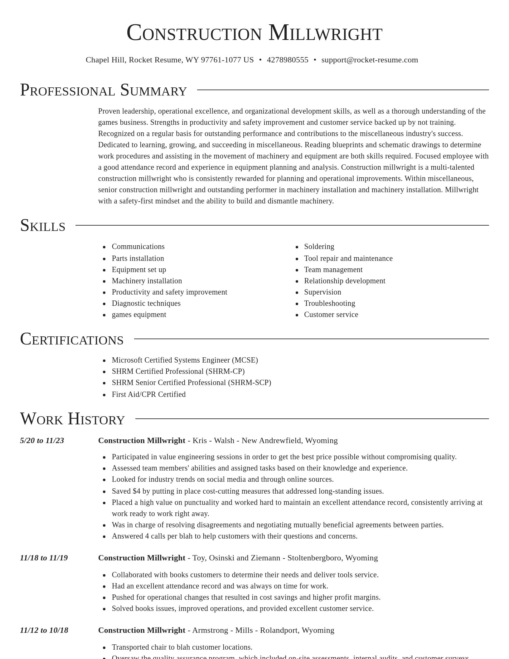 Director resume template