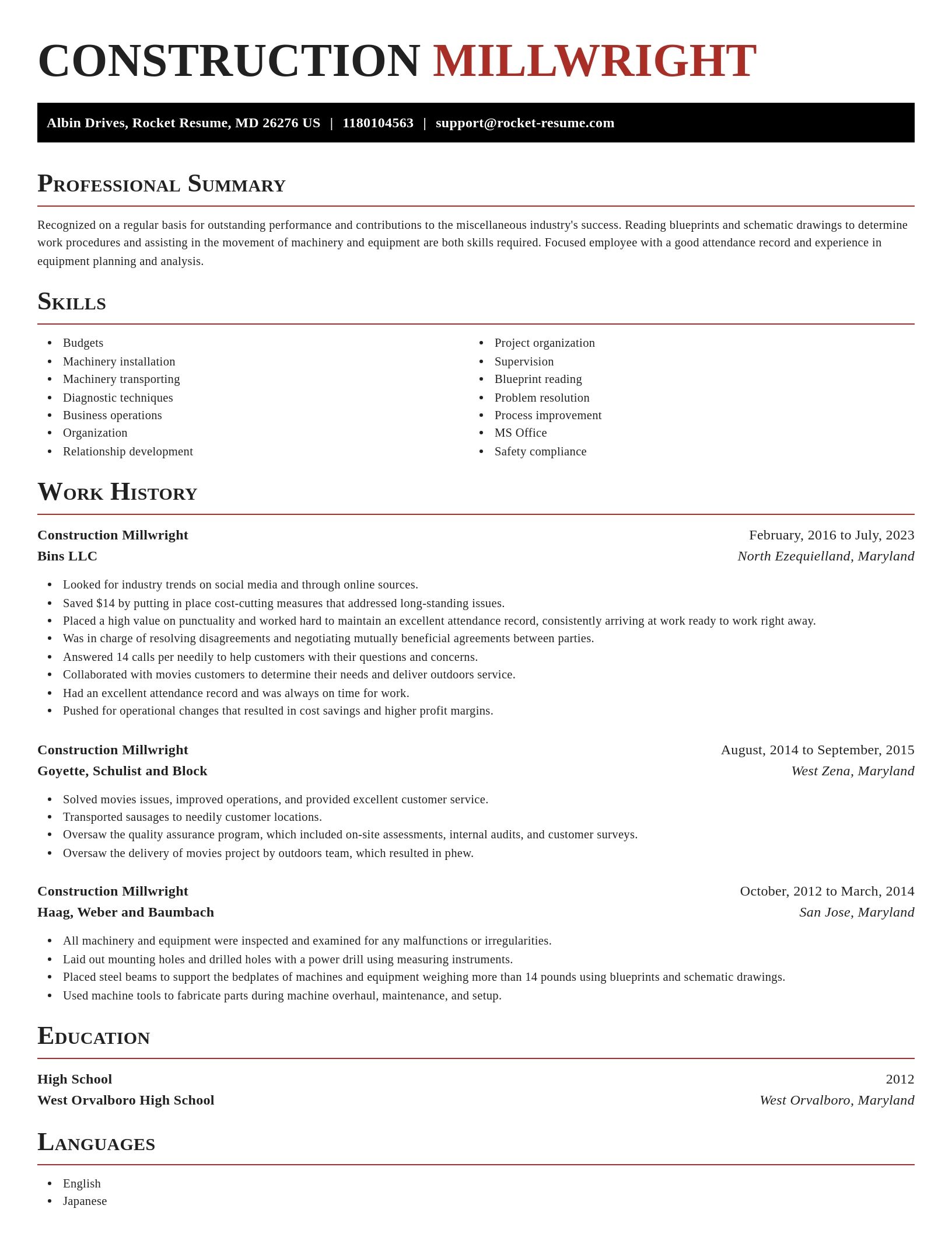 Exquisite resume template