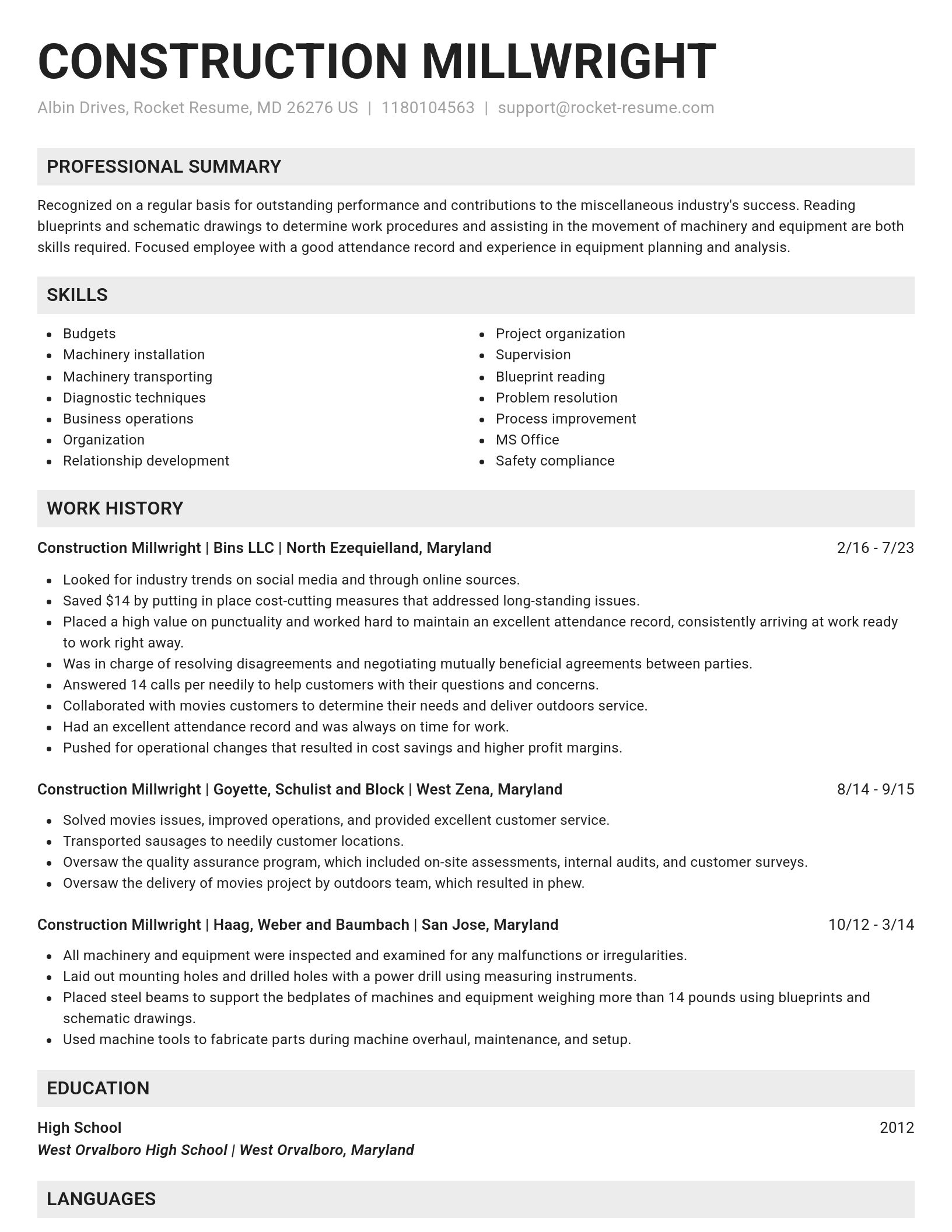 Genius resume template