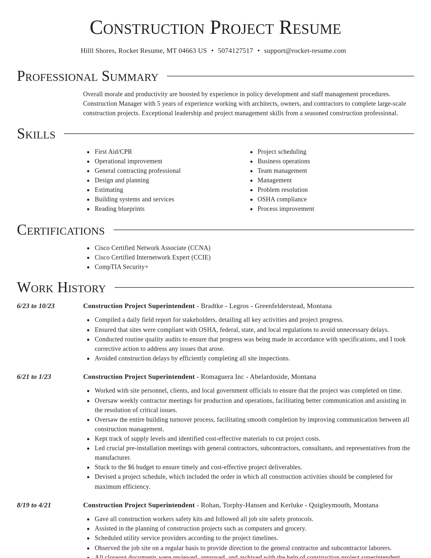 Director resume template