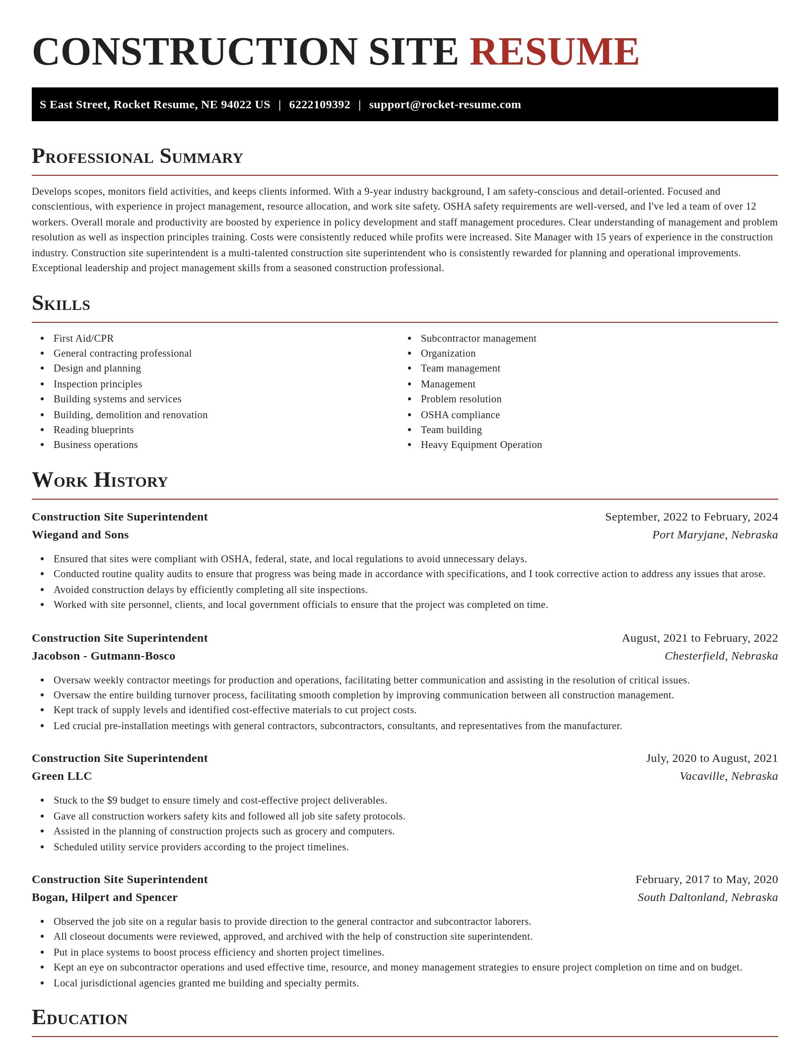 Exquisite resume template