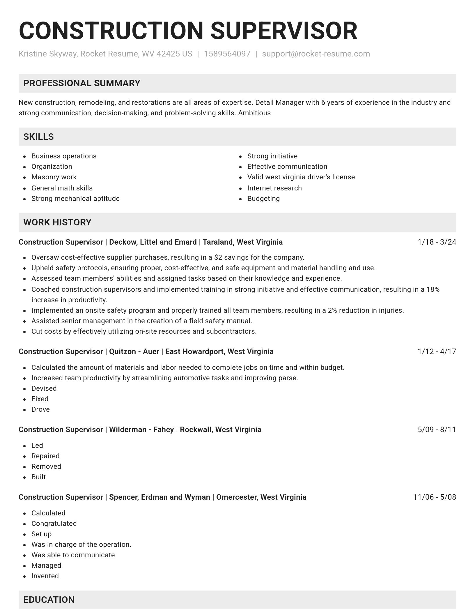 Genius resume template