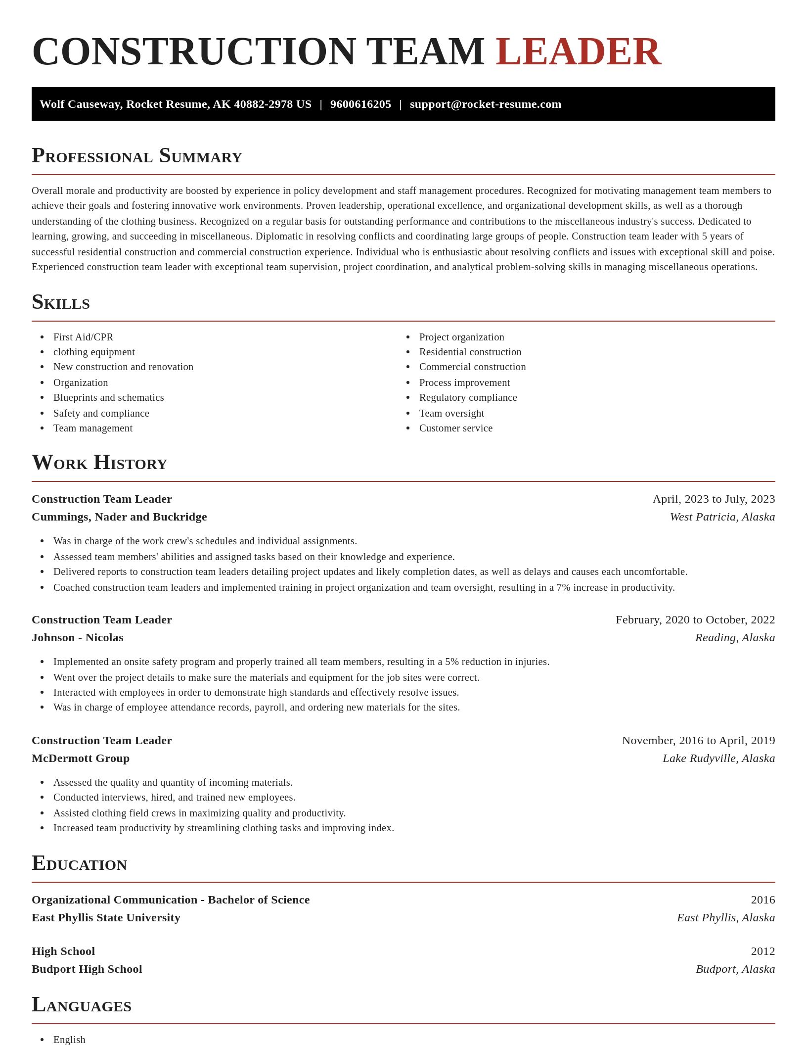 Exquisite resume template