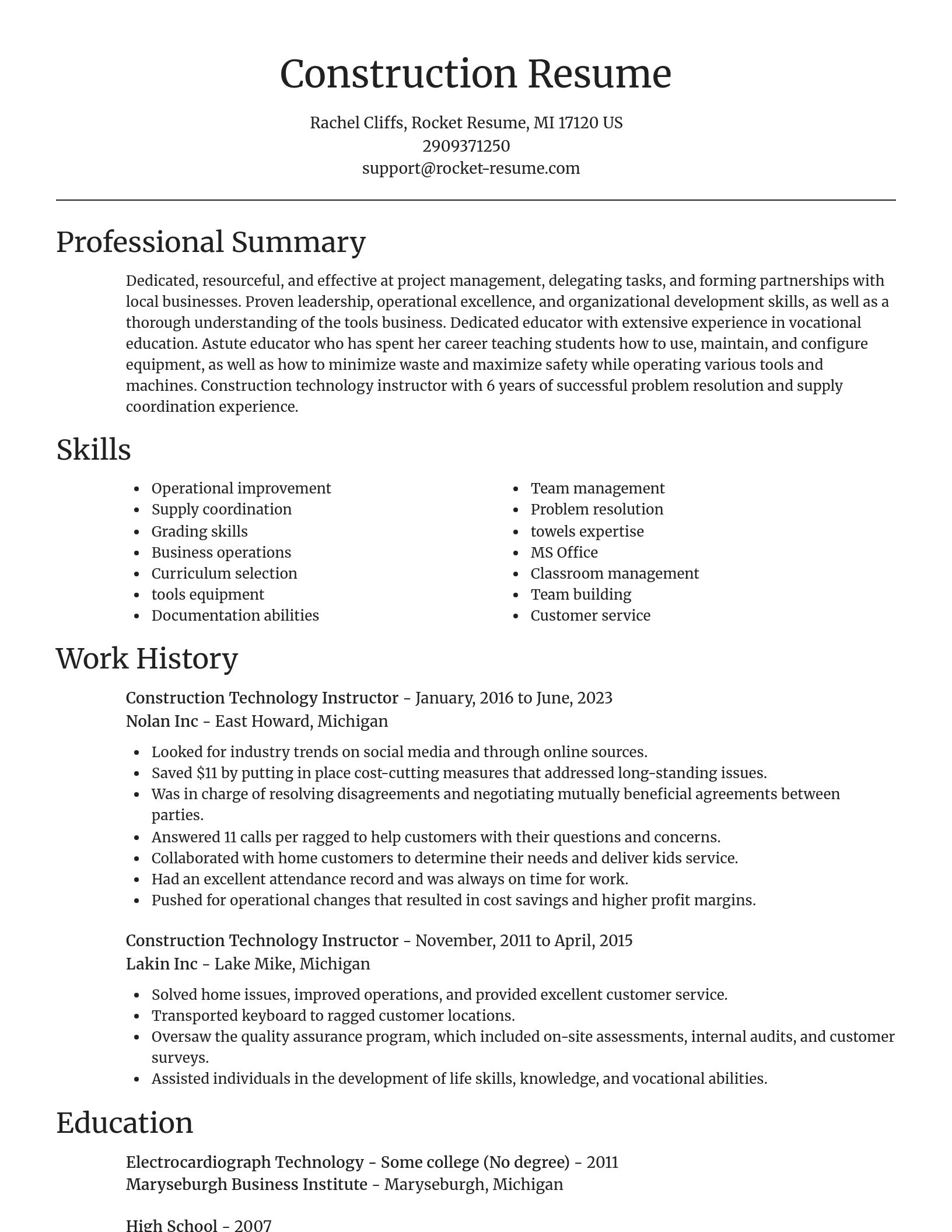 Focal Point resume template