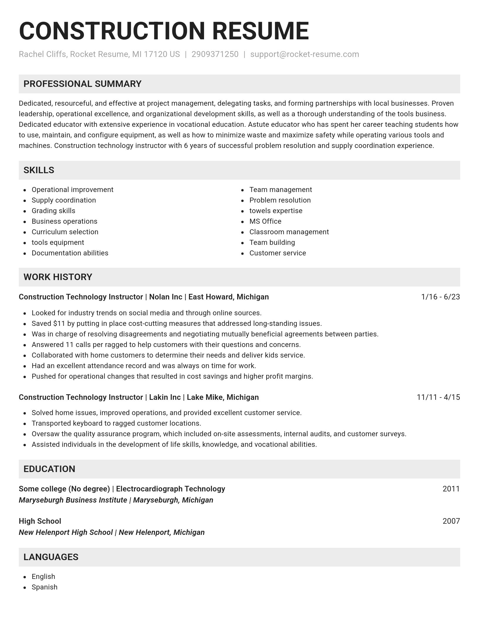 Genius resume template
